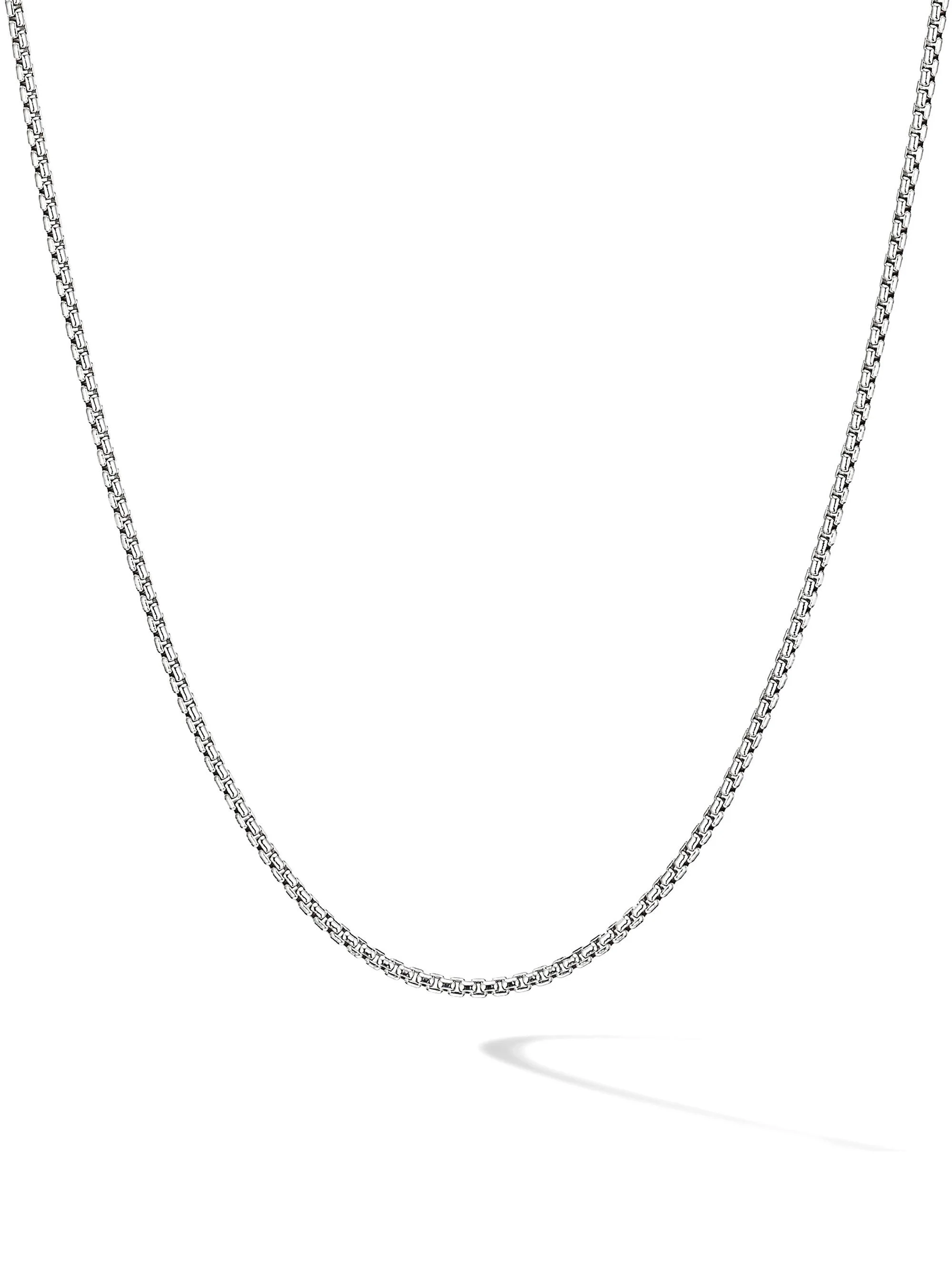 Women's Box Chain Necklace in 18K Rose Gold, 1.7MM - White Gold - 1