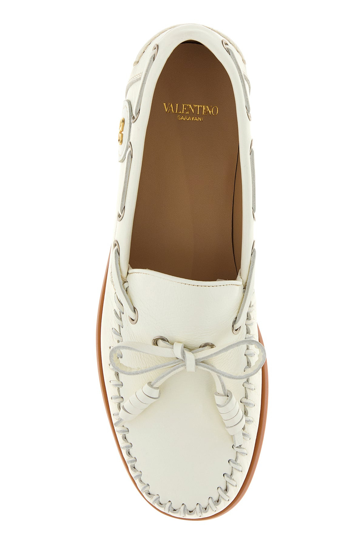 Ivory leather VLogo Signature loafers - 4