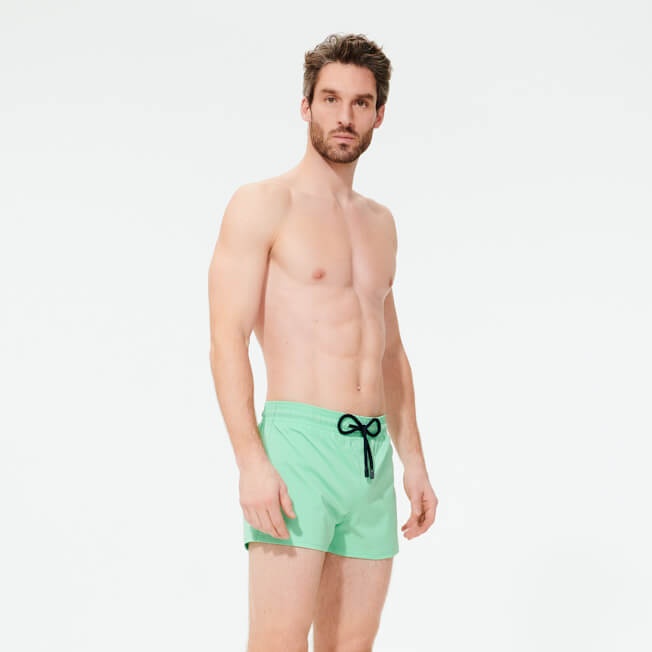 Men Swim Trunks Short and Fitted Stretch Solid - 3