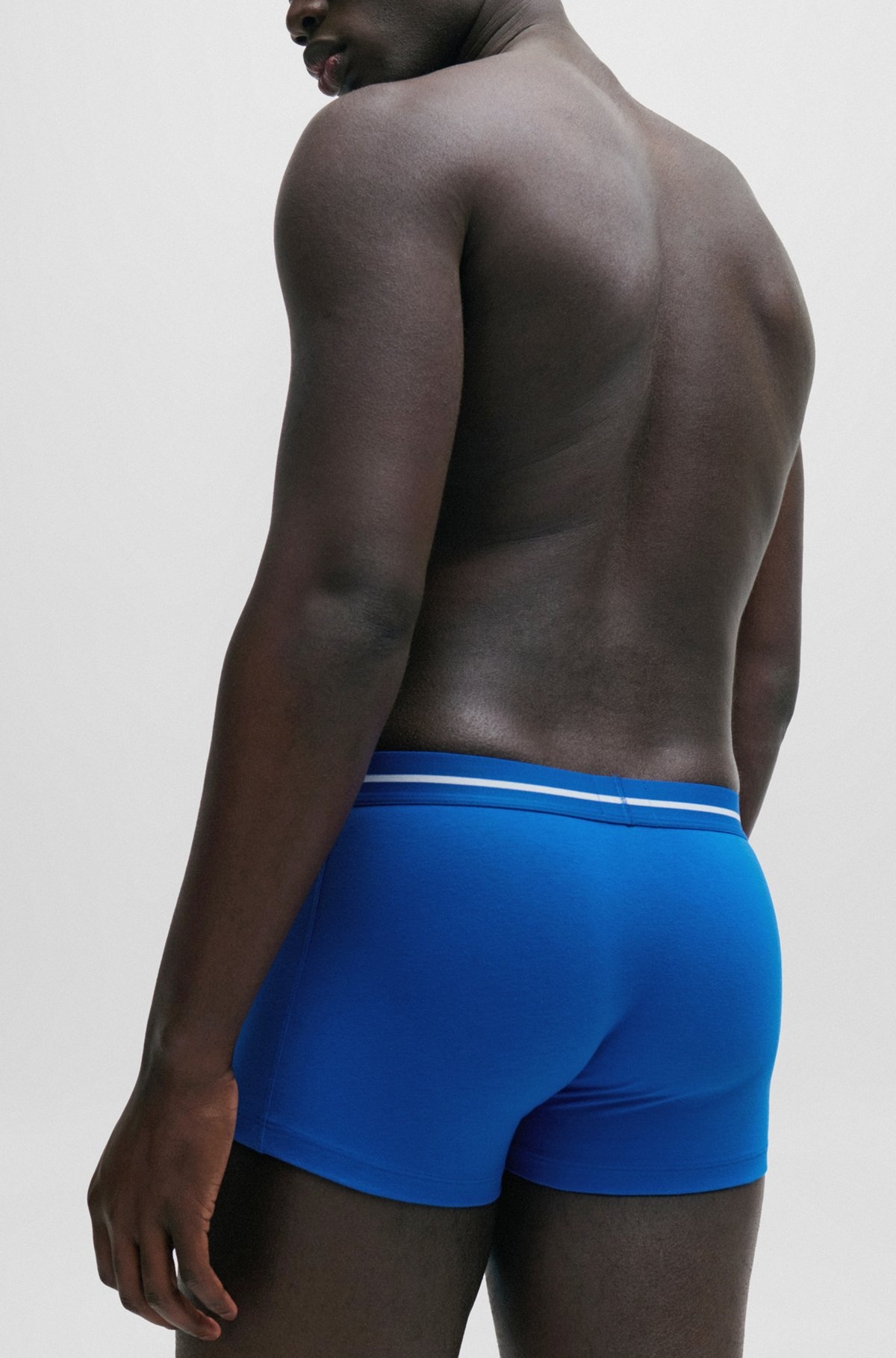 THREE-PACK OF STRETCH-COTTON TRUNKS WITH LOGO WAISTBANDS - 5