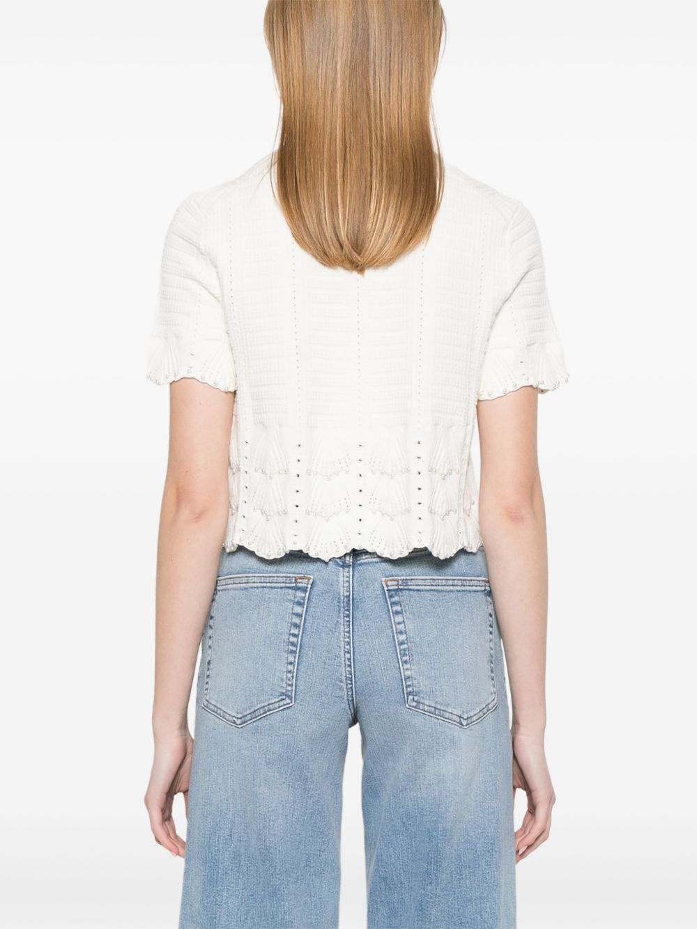 faux-pearl detailed top - 4