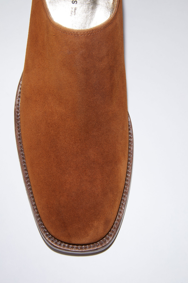 Suede mules - Tobacco brown 5
