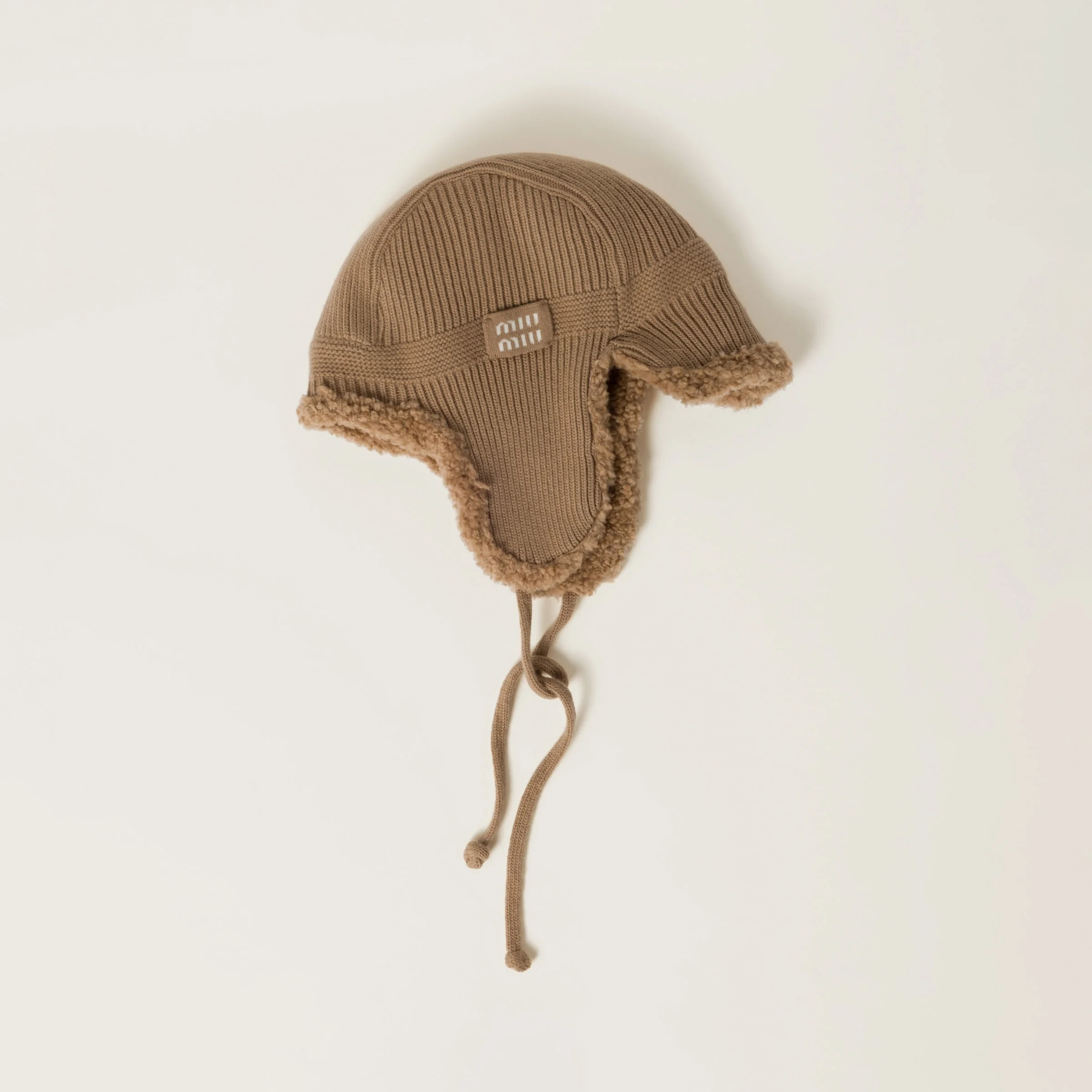 Wool, cashmere and shearling trapper hat - 1