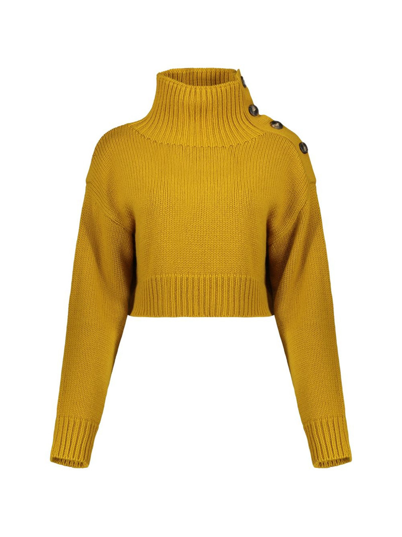 high-collar cropped sweater 1