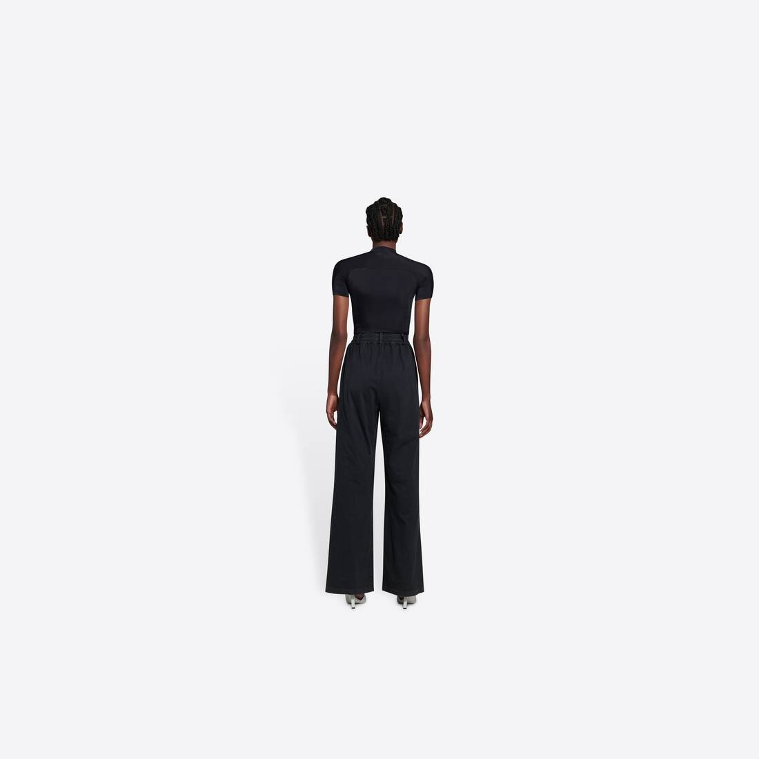 Oversize Worn-out Pants in Black - 5