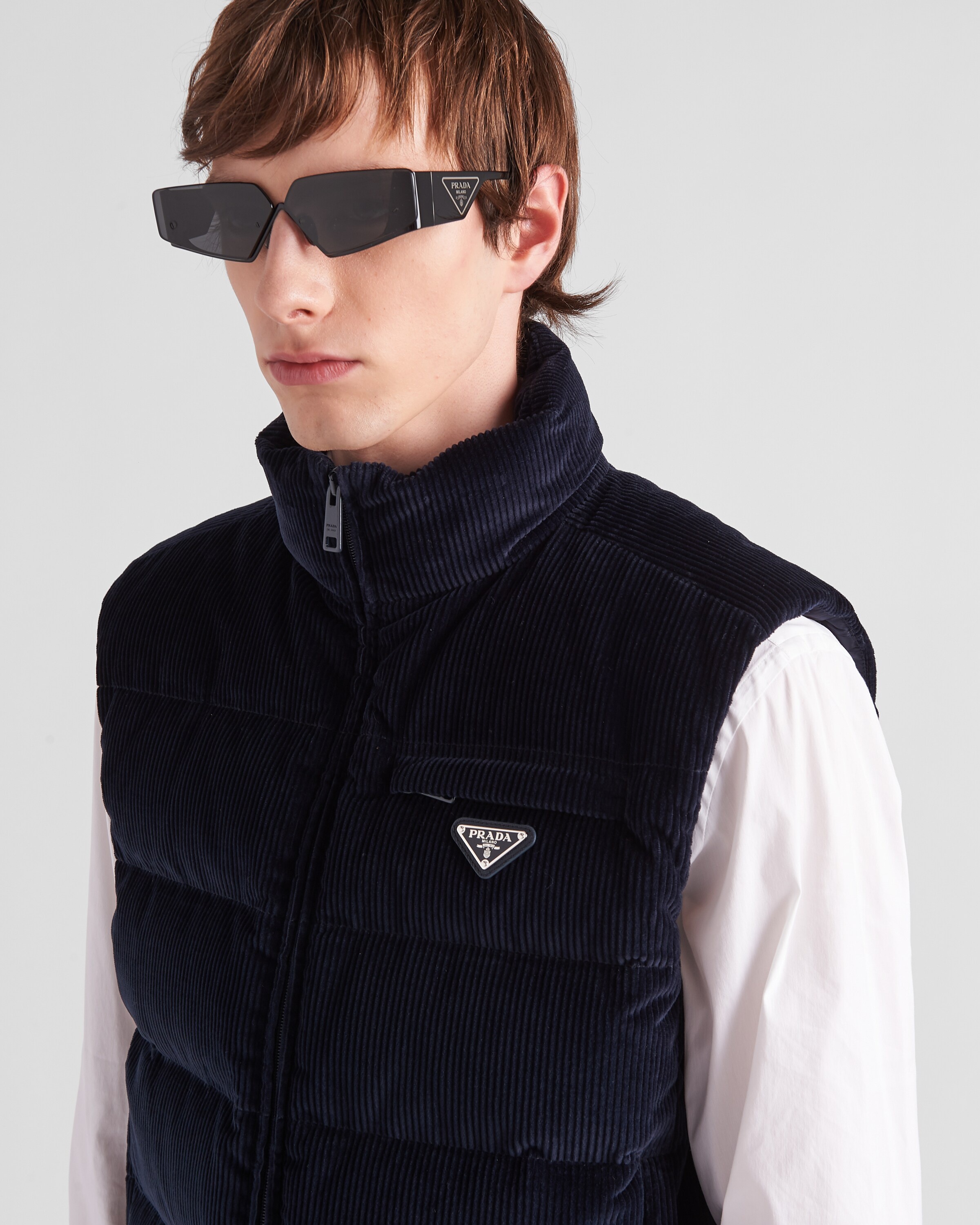 Corduroy down vest - 4