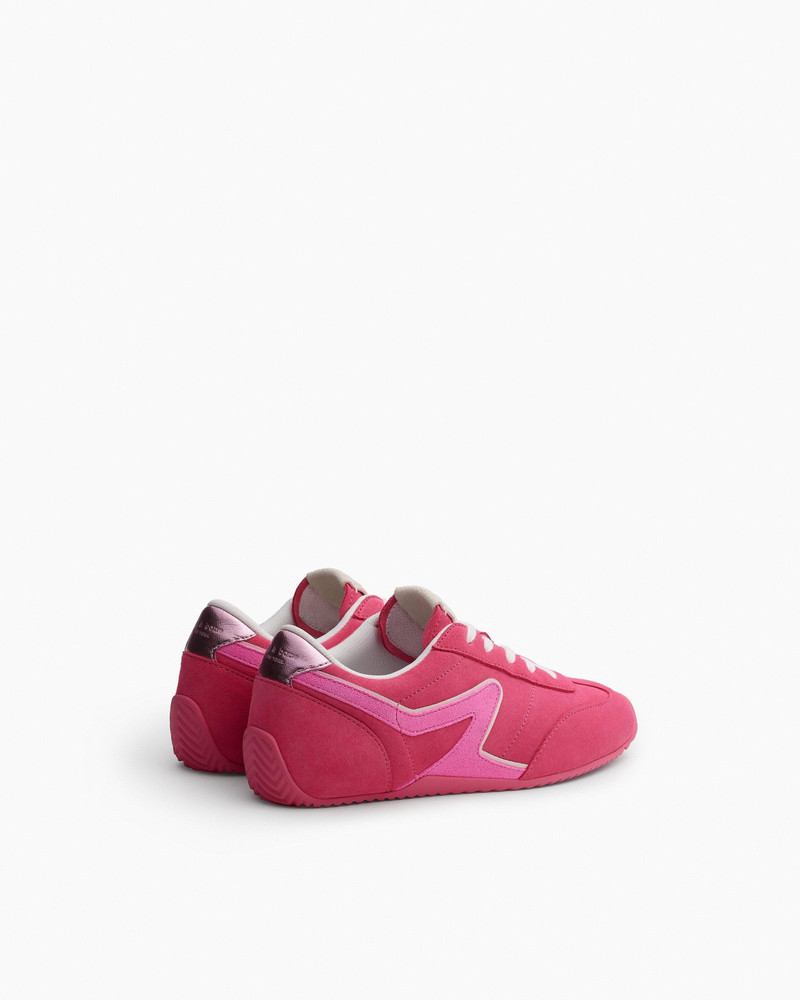 Ultra Slim Retro Runner Sneakers Suede & Leather 4