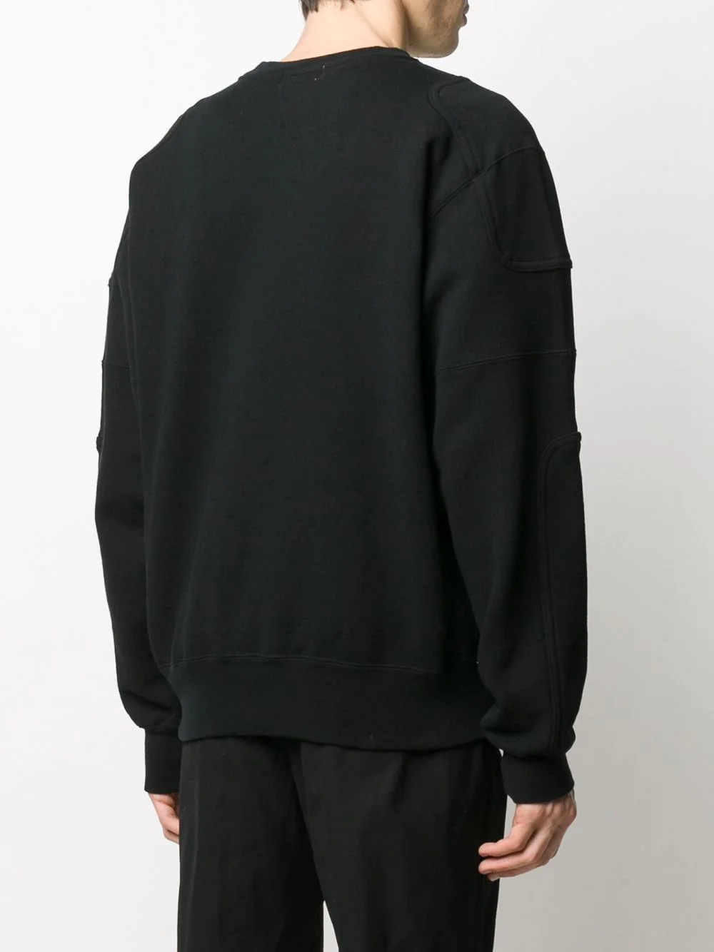 panelled embroidered-logo sweatshirt - 5