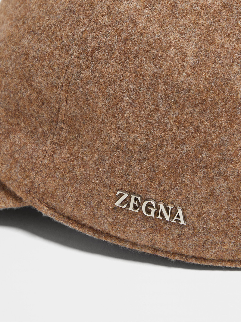 ZEGNA BROWN MÉLANGE OASI CASHMERE BASEBALL CAP outlook