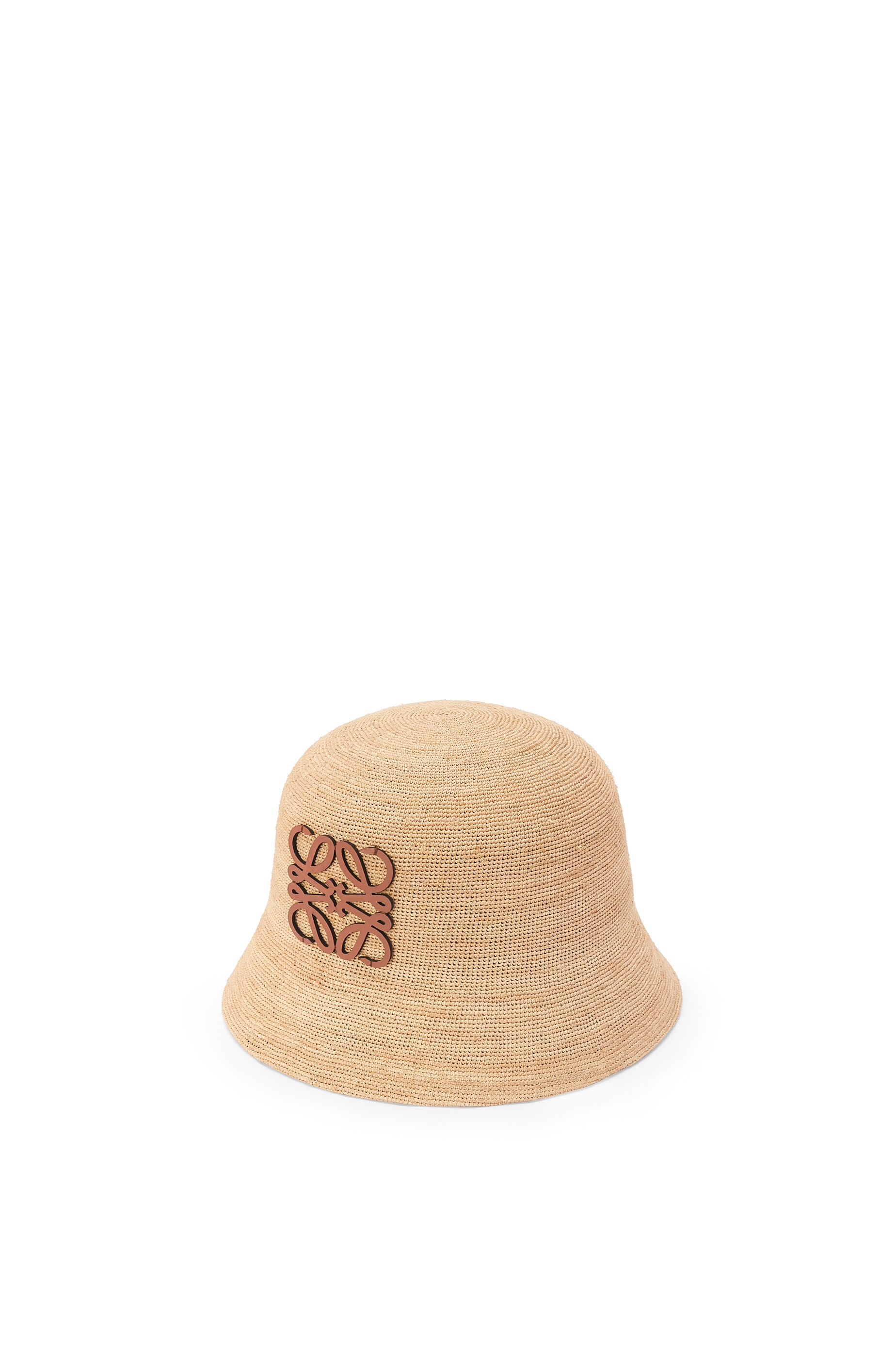 Loewe Bucket hat in raffia and calfskin | REVERSIBLE