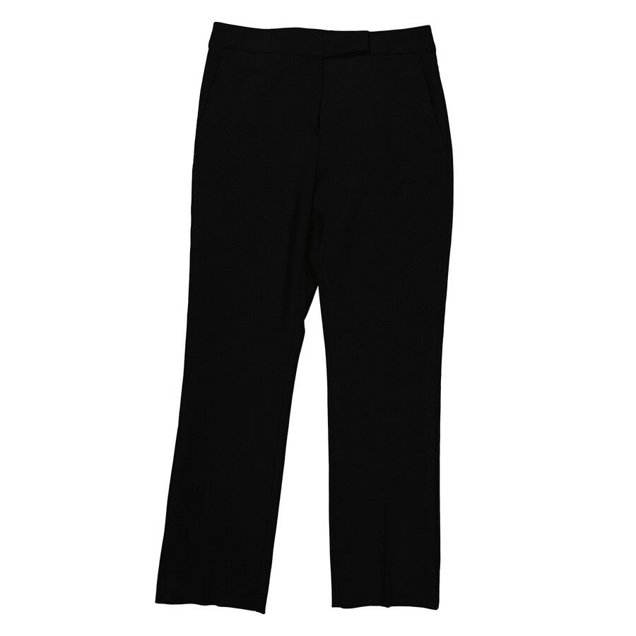 Max Mara Ladies Black Umanita Merino Wool Blend Trousers - 4