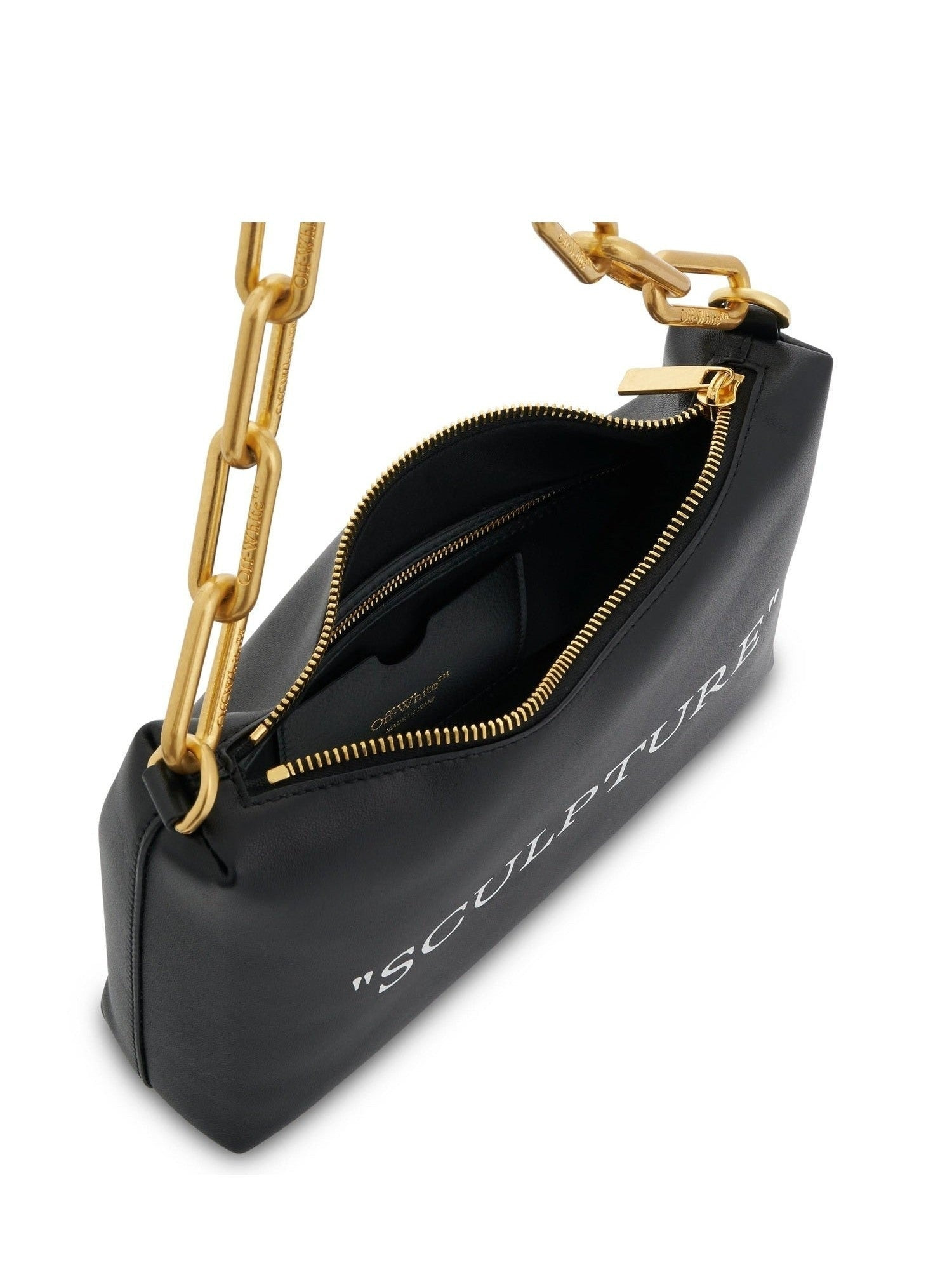 Block Pouch Quote Bag in Black/White - 4