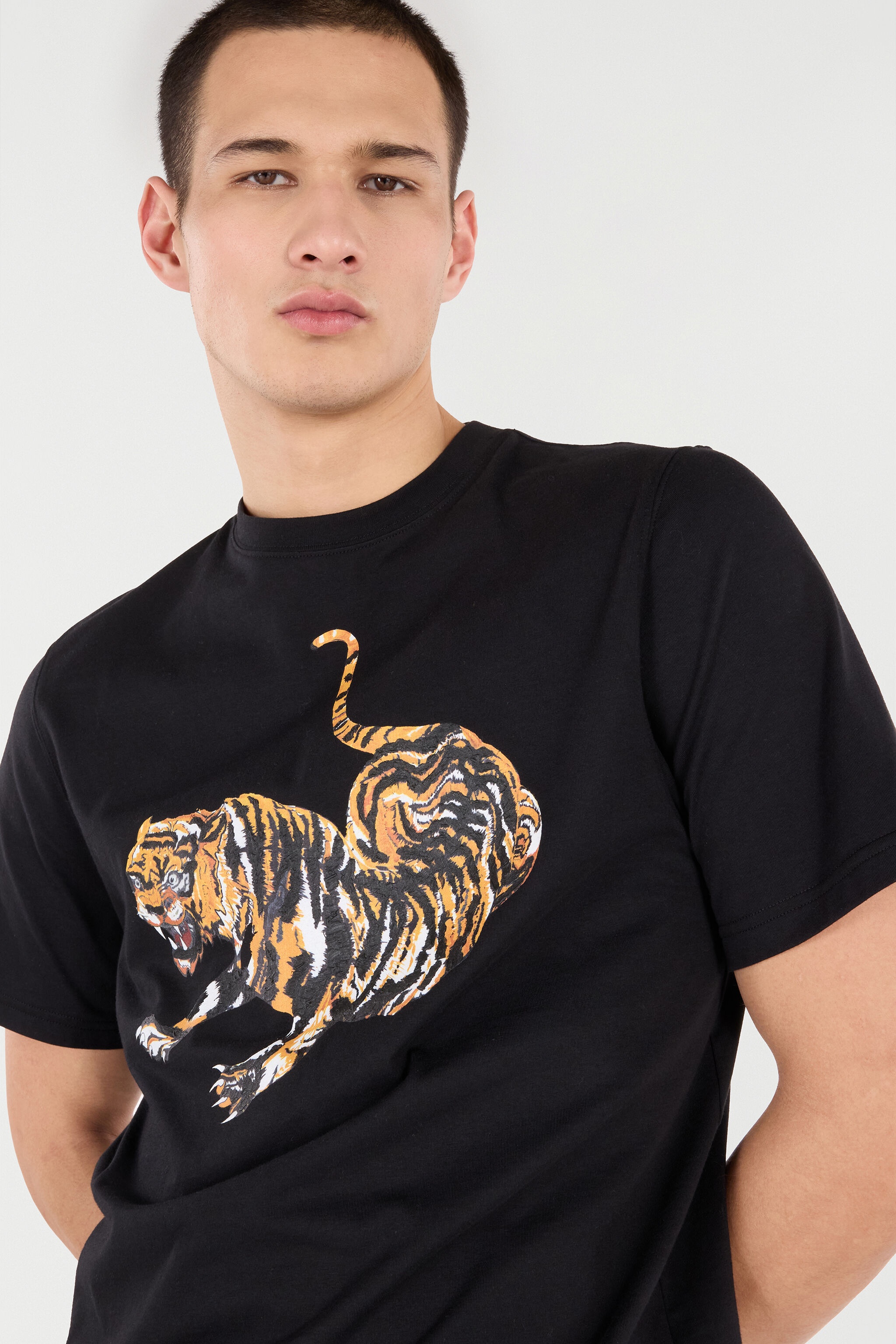 Cotton T-Shirt with Tiger - 6