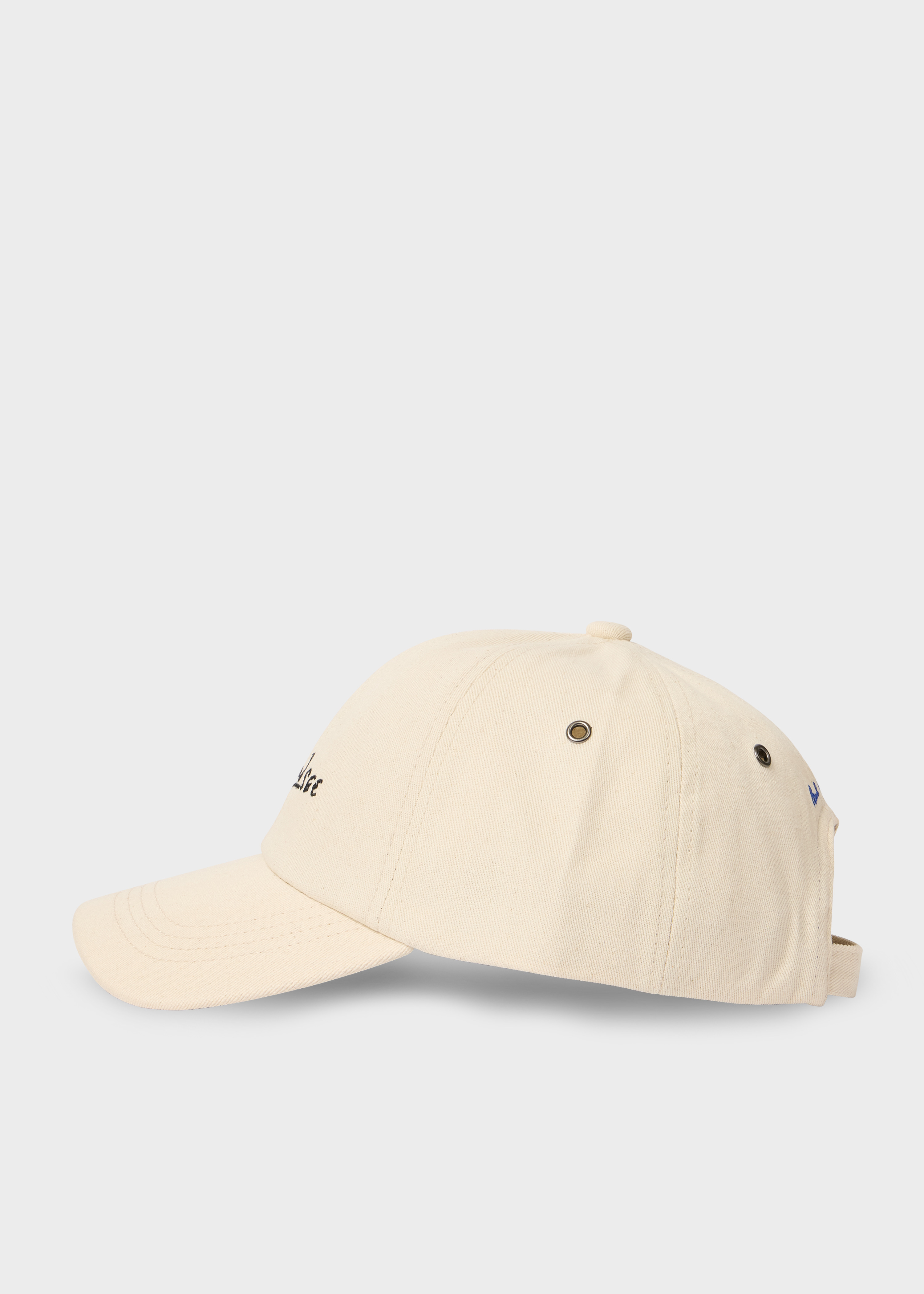 Ecru Cotton-Twill Quote Cap - 2