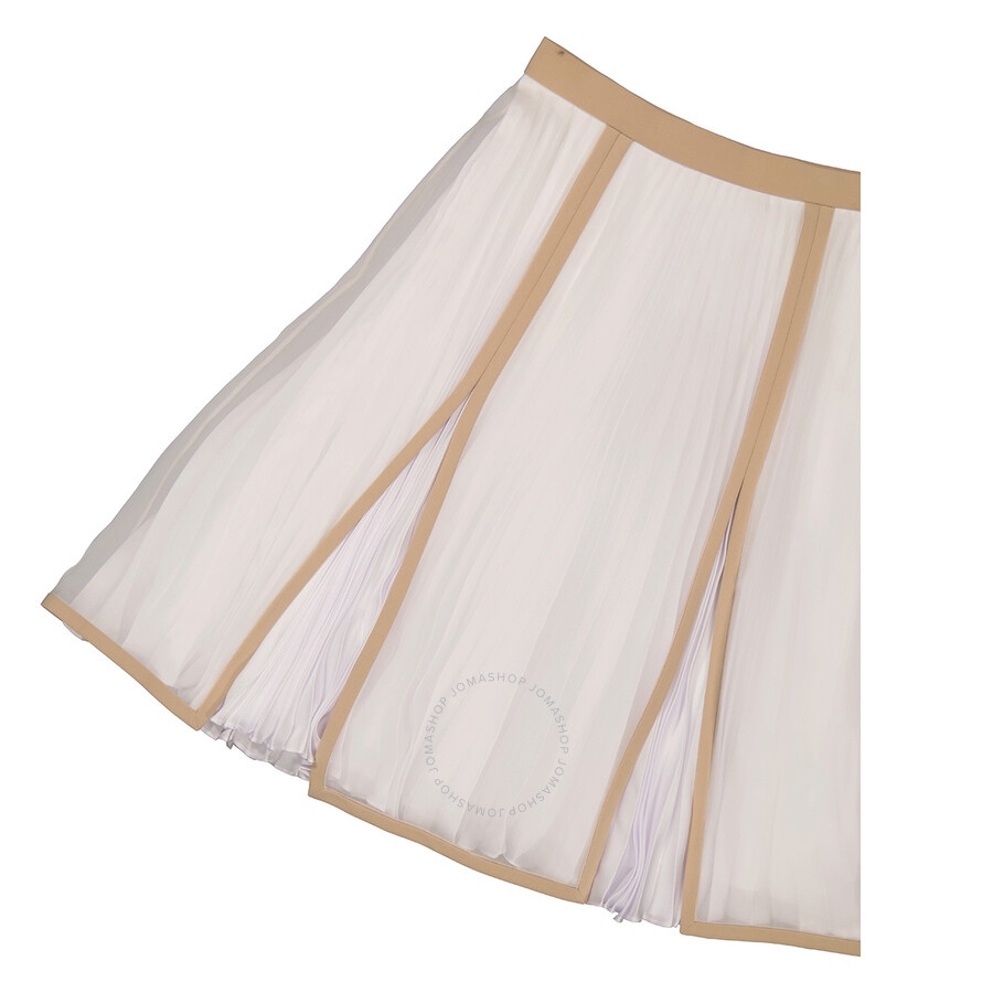 Burberry Ladies Silk Pleated Skirt In Magnolia - 2