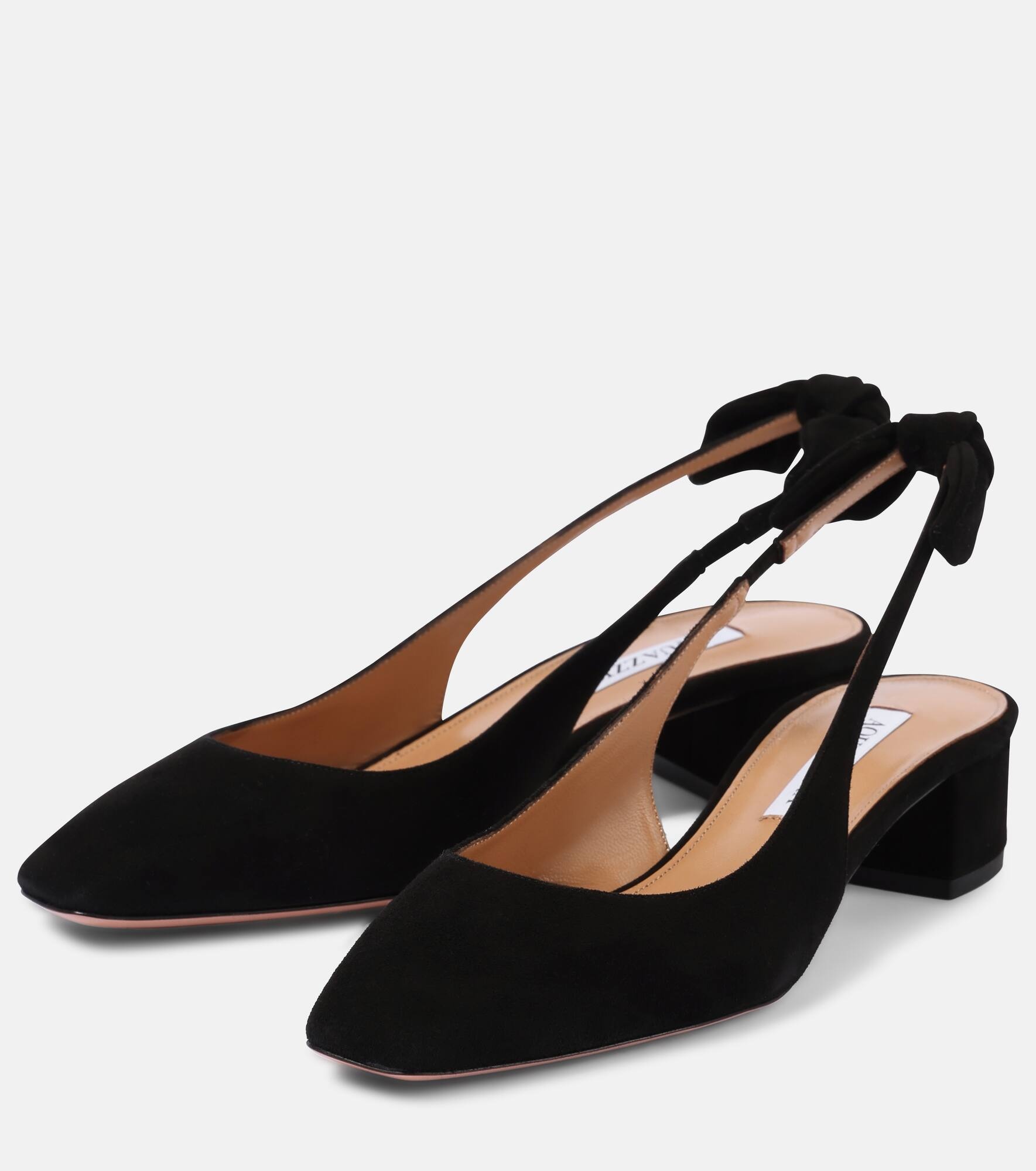 Very Bow 35 suede slingback pumps - 5