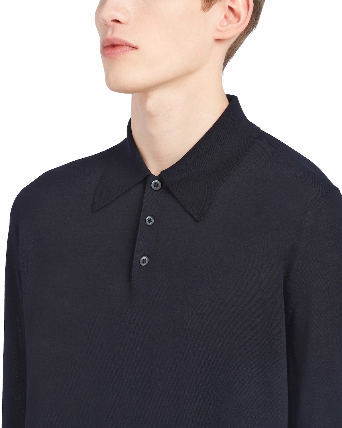 Worsted wool polo shirt - 5