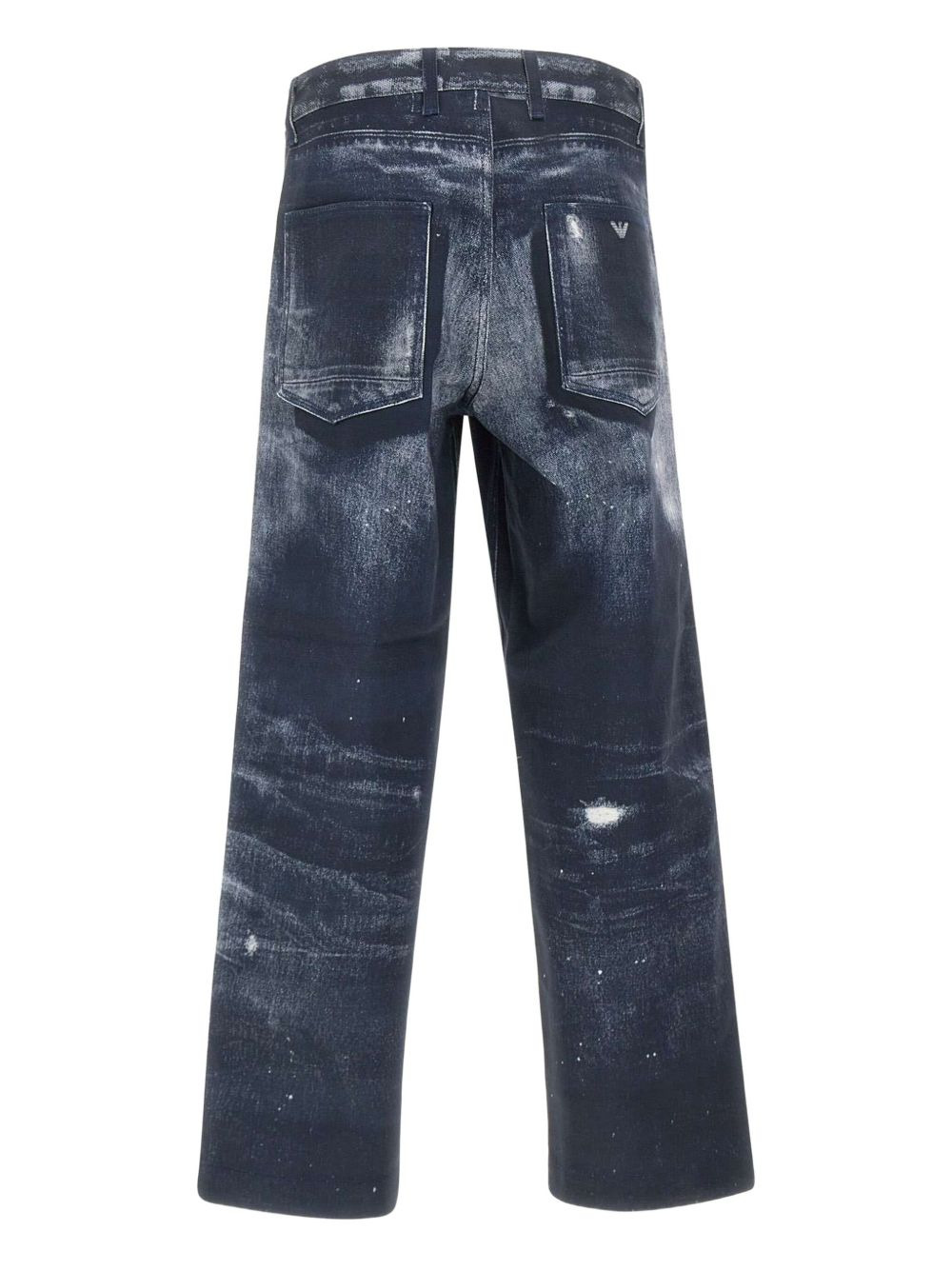distressed print jeans - 3