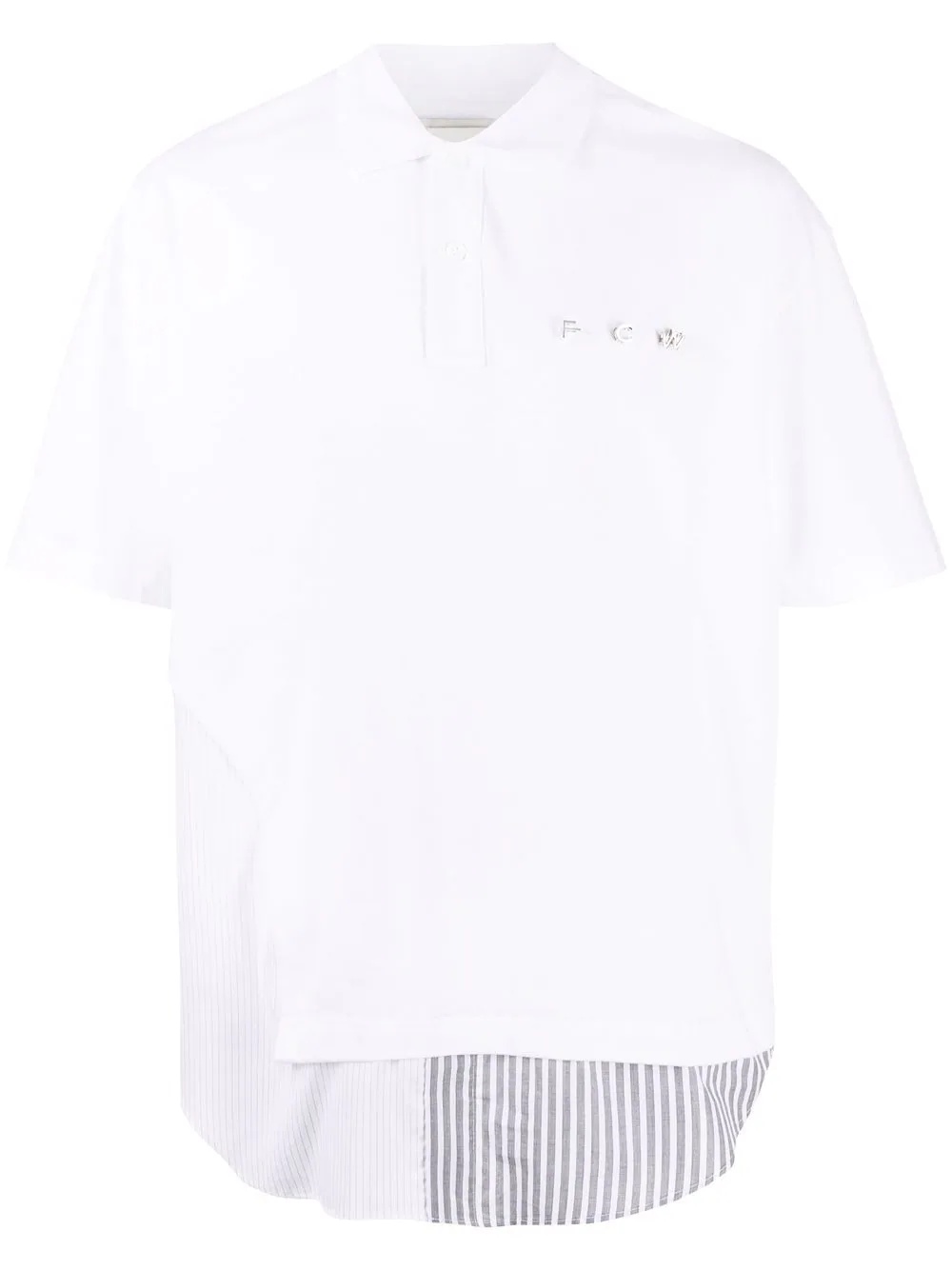 layered cotton polo shirt - 1