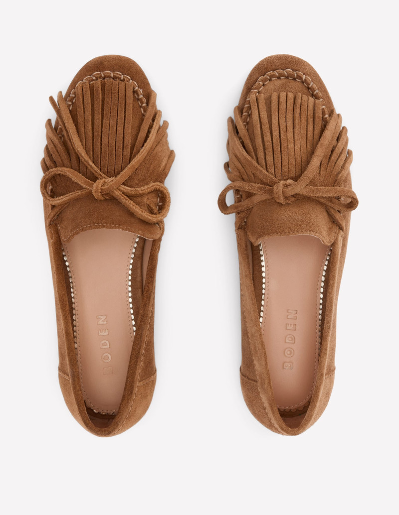 Soft Tassel Deck Shoes-Tan 6