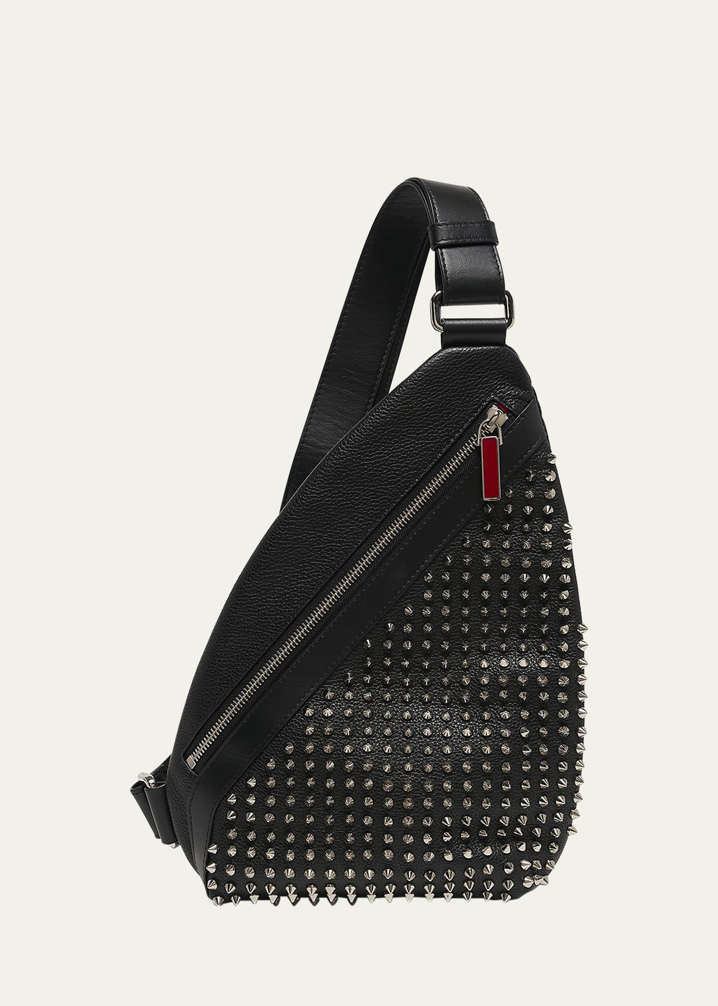 Men's Funky Leather Empire Spikes Sling Bag - 1