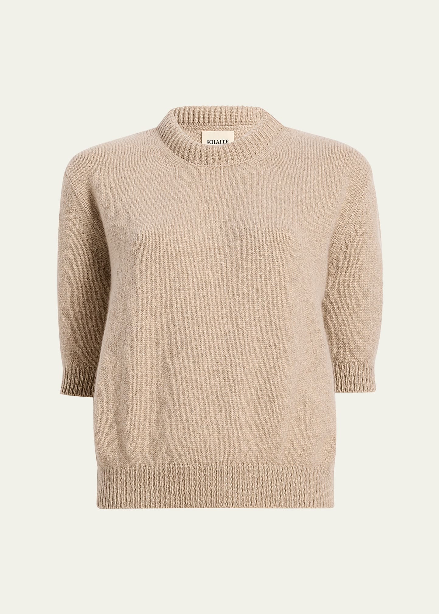 Davin Short-Sleeve Cashmere Sweater - 1