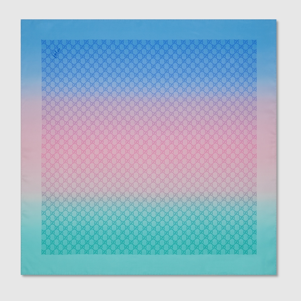 90 x 90 project printed silk carré - 1