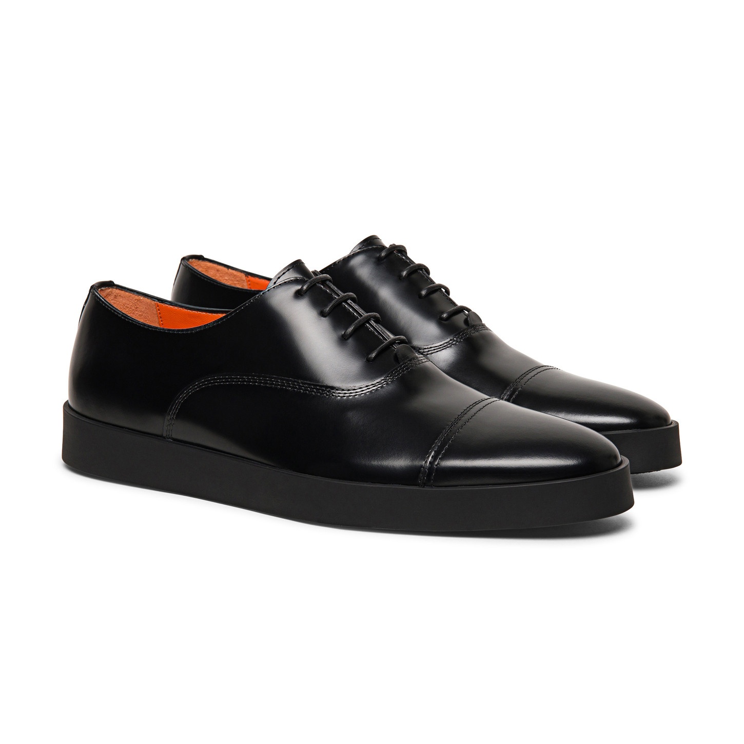 Men’s black shiny leather Derby shoe - 2
