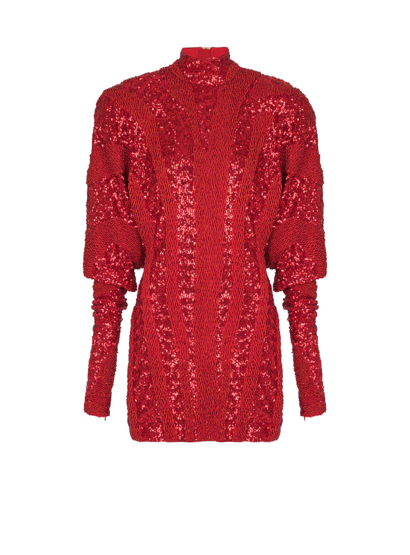 Short zebra sequin dress 1