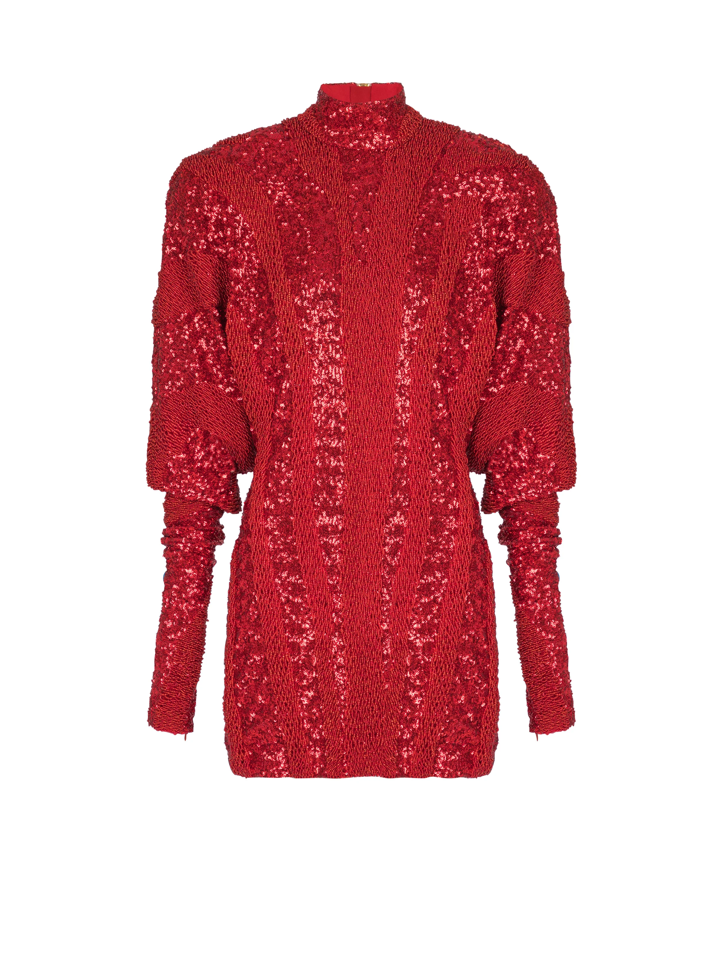 Short zebra sequin dress - 1