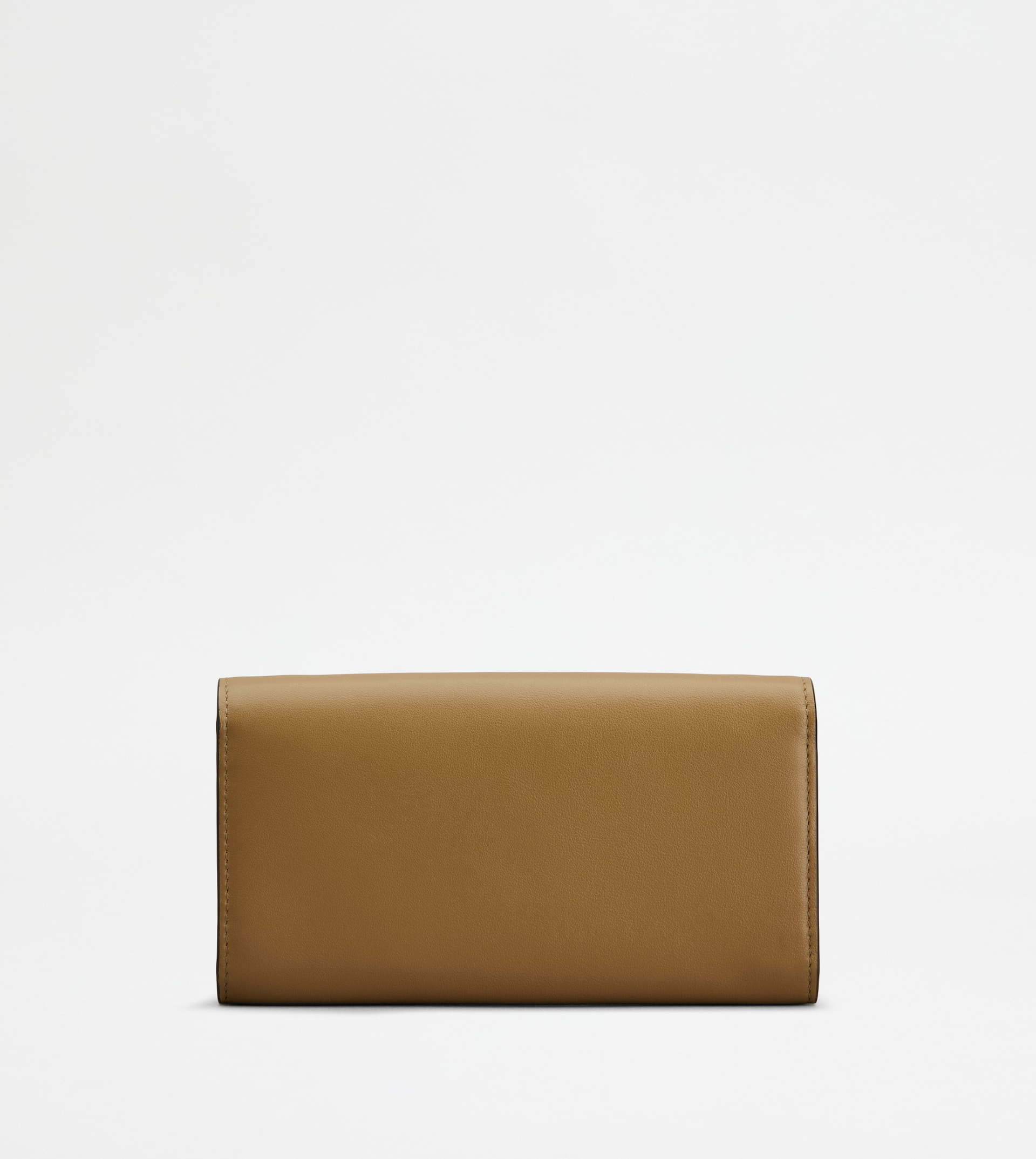 WALLET IN LEATHER WITH SHOULDER STRAP - BROWN - 3