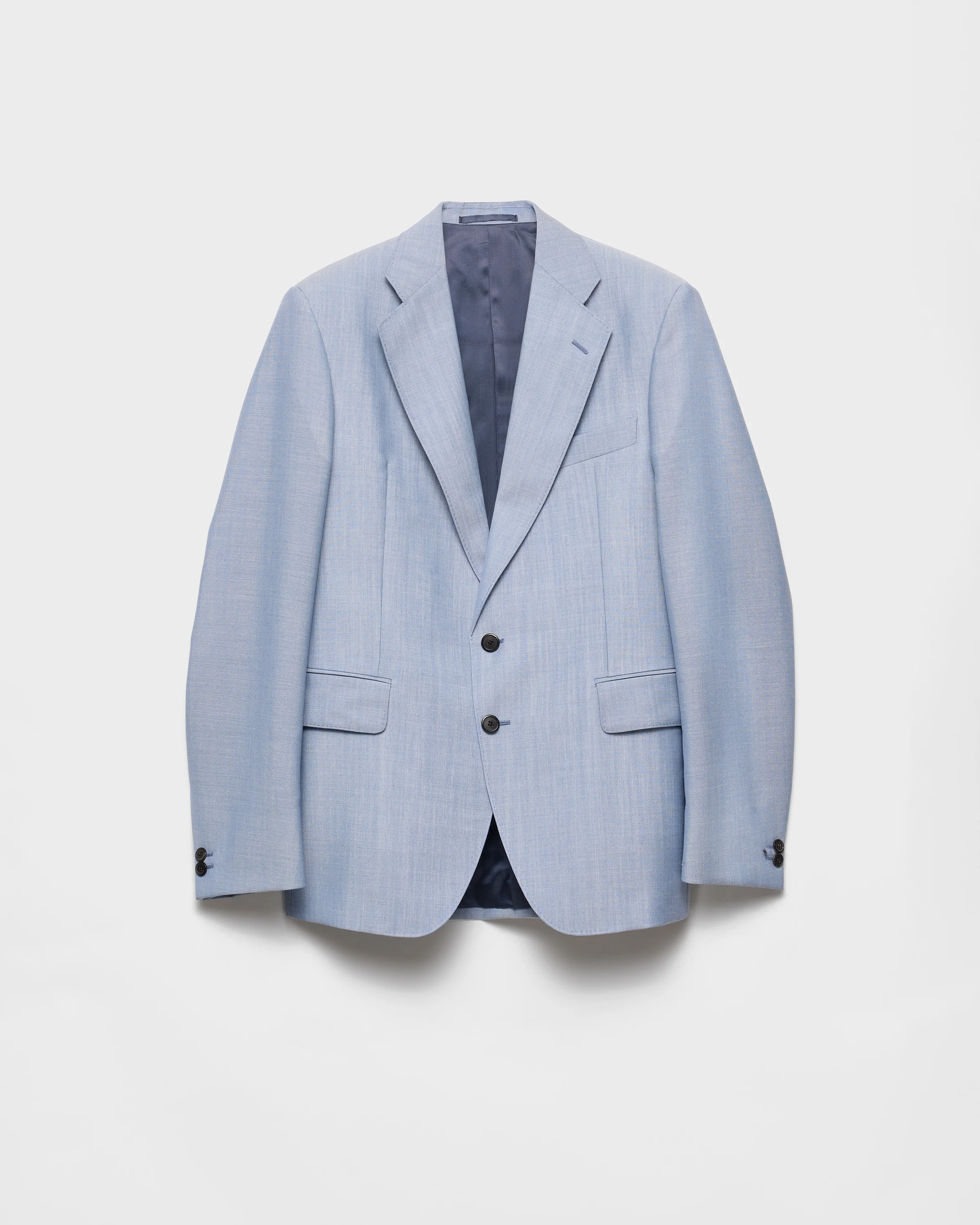 Single-breasted wool and mohair jacket - 1