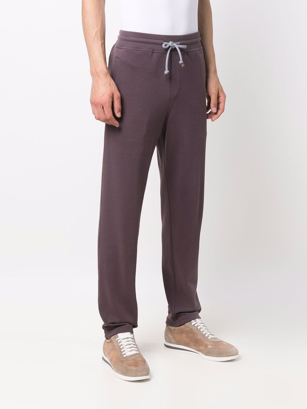 drawstring cotton track pants - 3