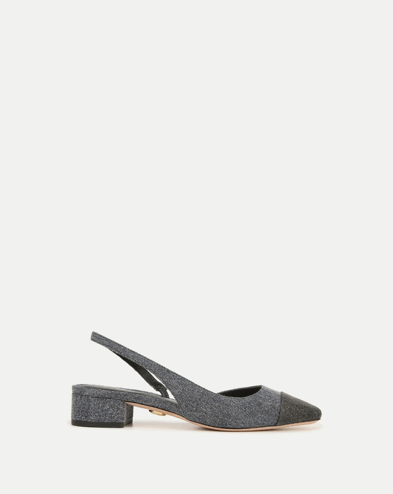 CECILE DENIM CAP-TOE SLINGBACK 1