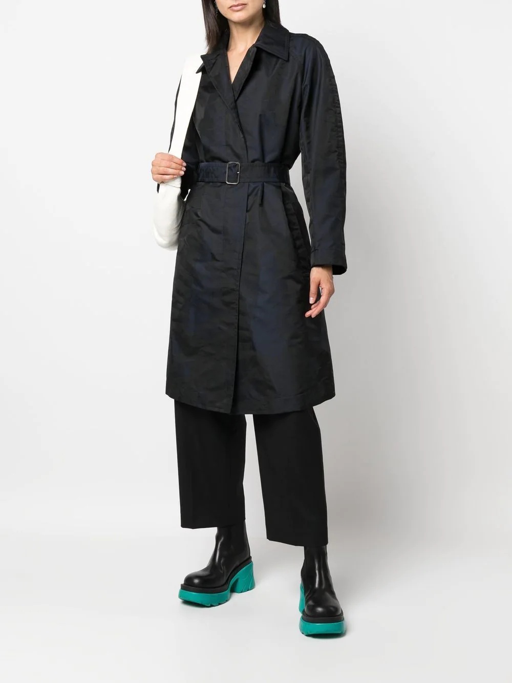belted trench coat - 2