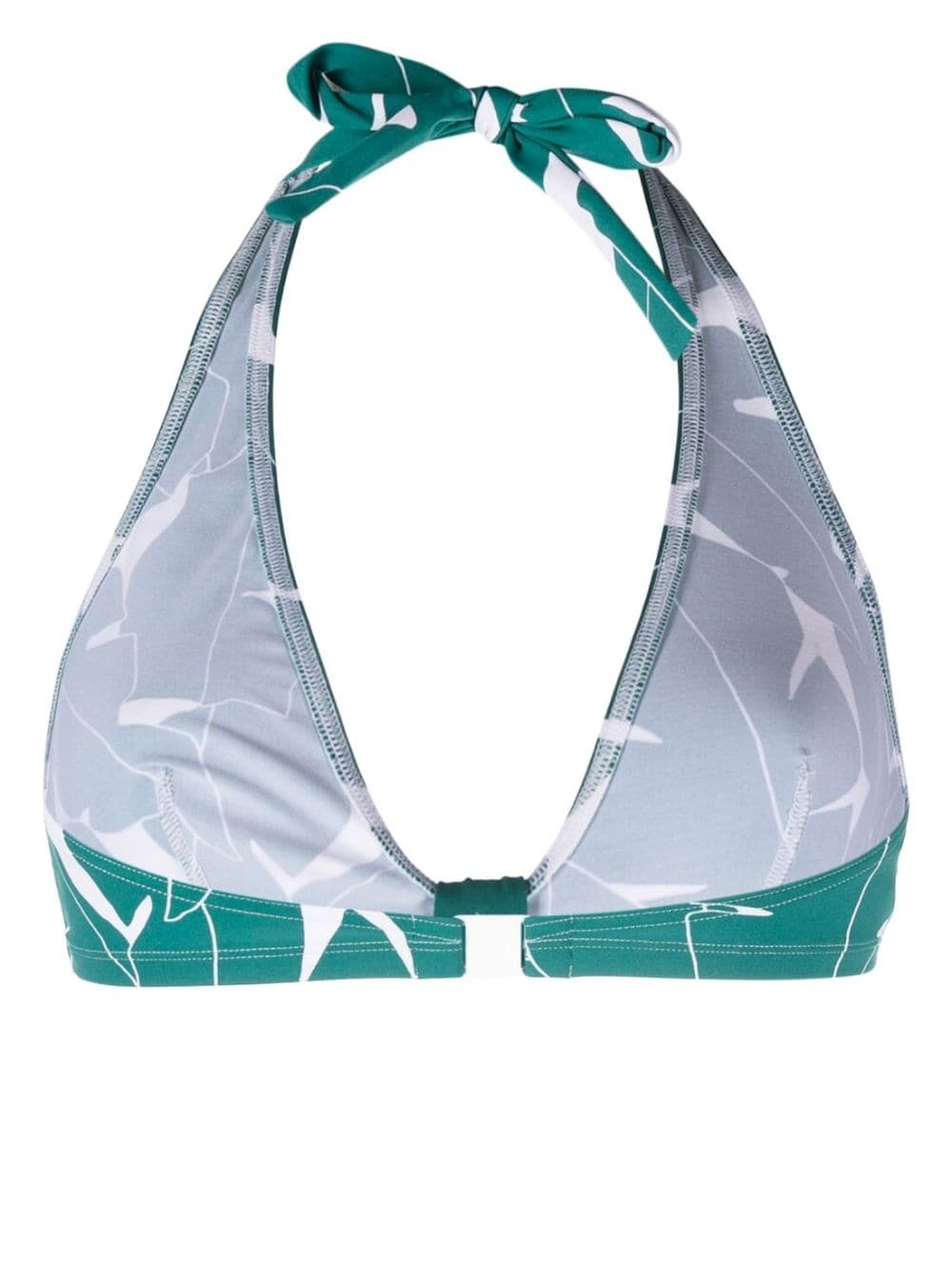 abstract-print triangle-cup bikini top - 2