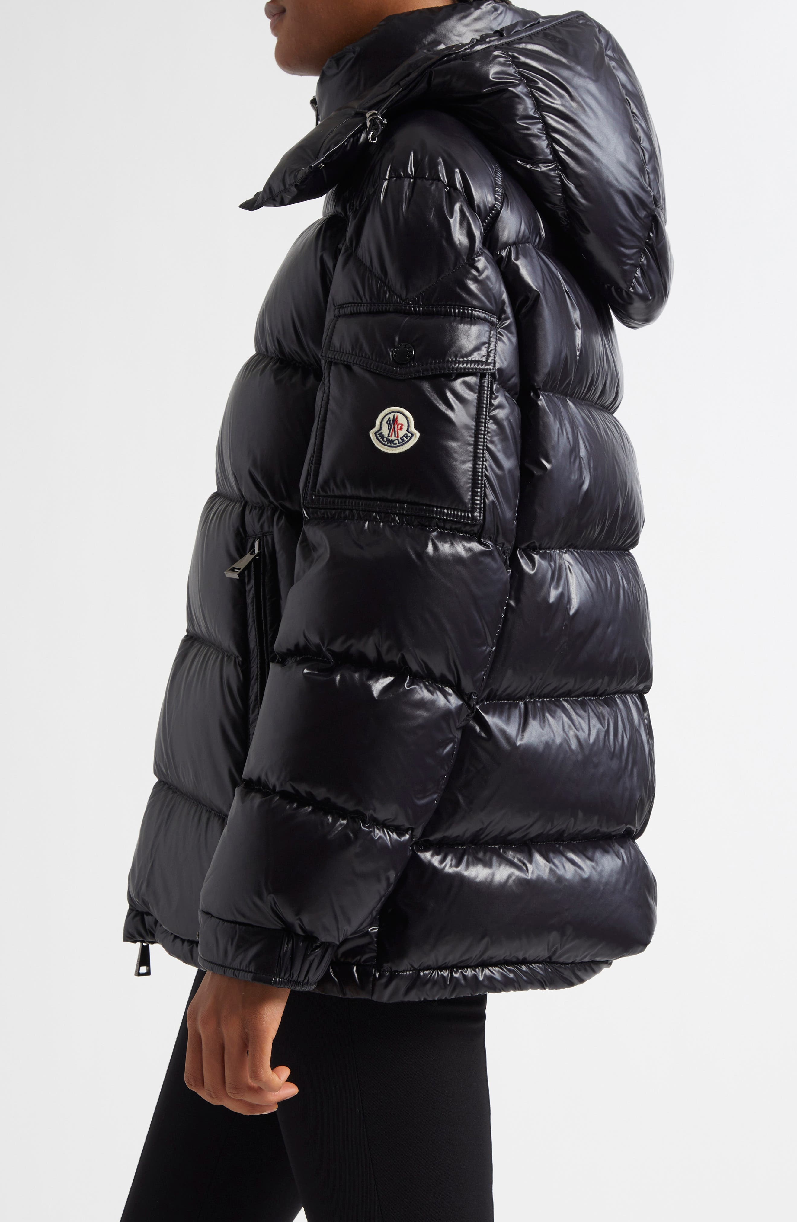 Moncler Maire Hooded Short Down Puffer Jacket in Black/black at Nordstrom - 3