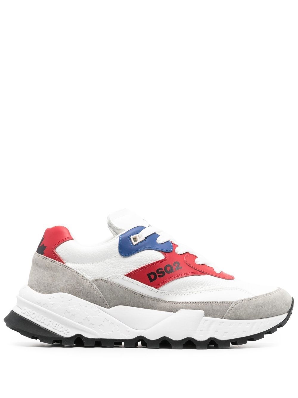 side logo-print chunky sneakers - 1