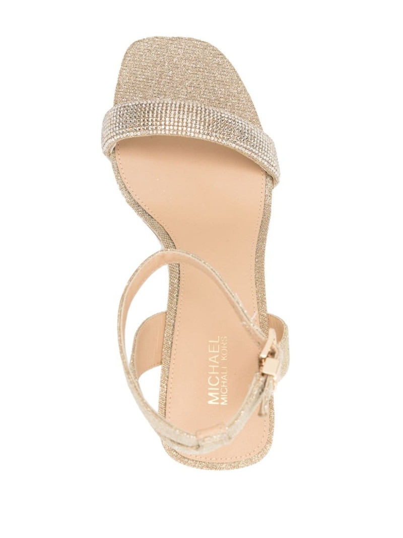 Carrie 75mm rhinestoned leather sandals 4