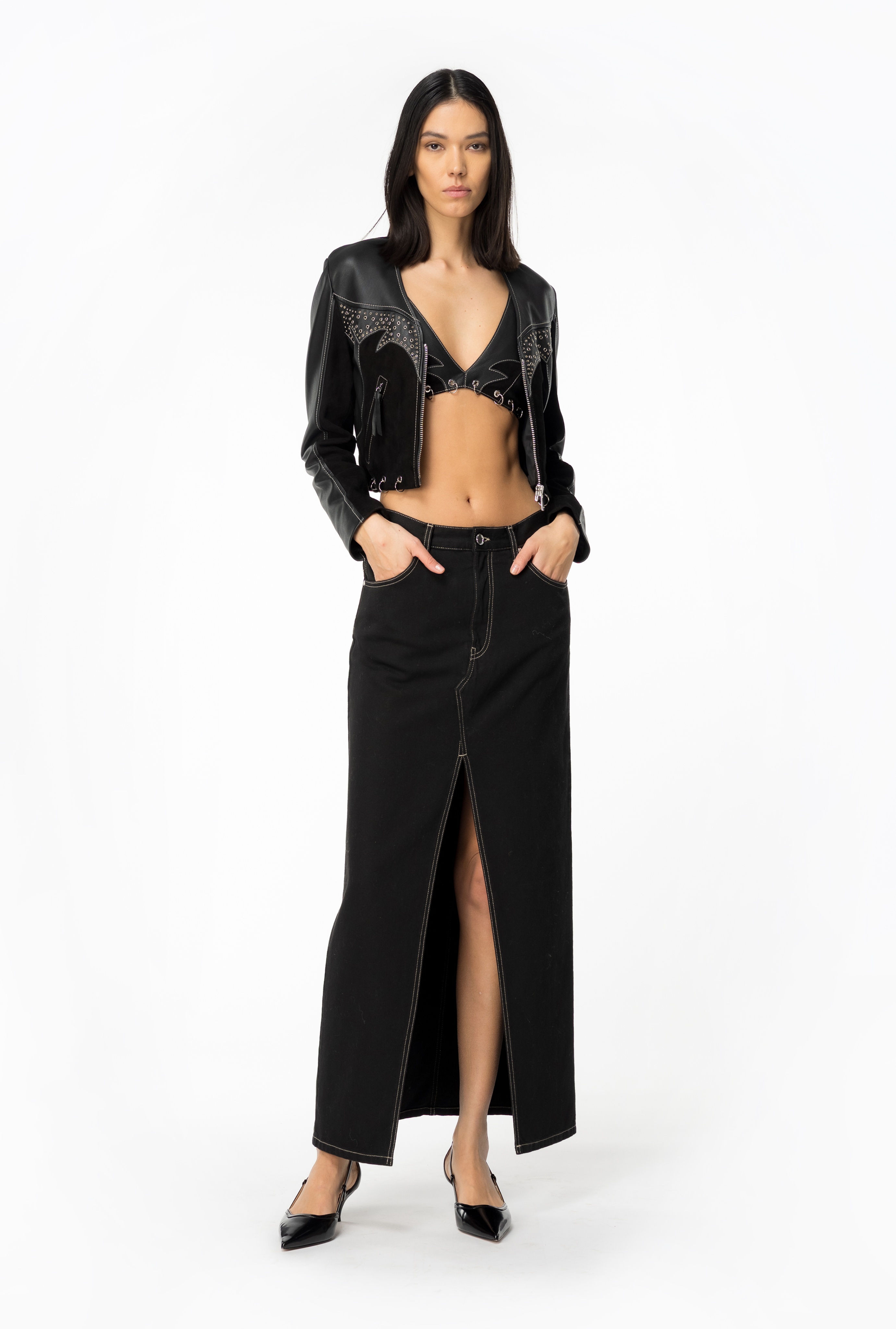 LEATHER AND SUEDE RODEO TOP - 3