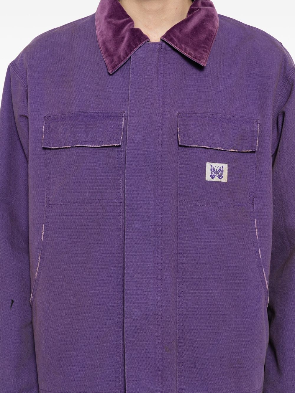 logo-patch padded jacket - 5