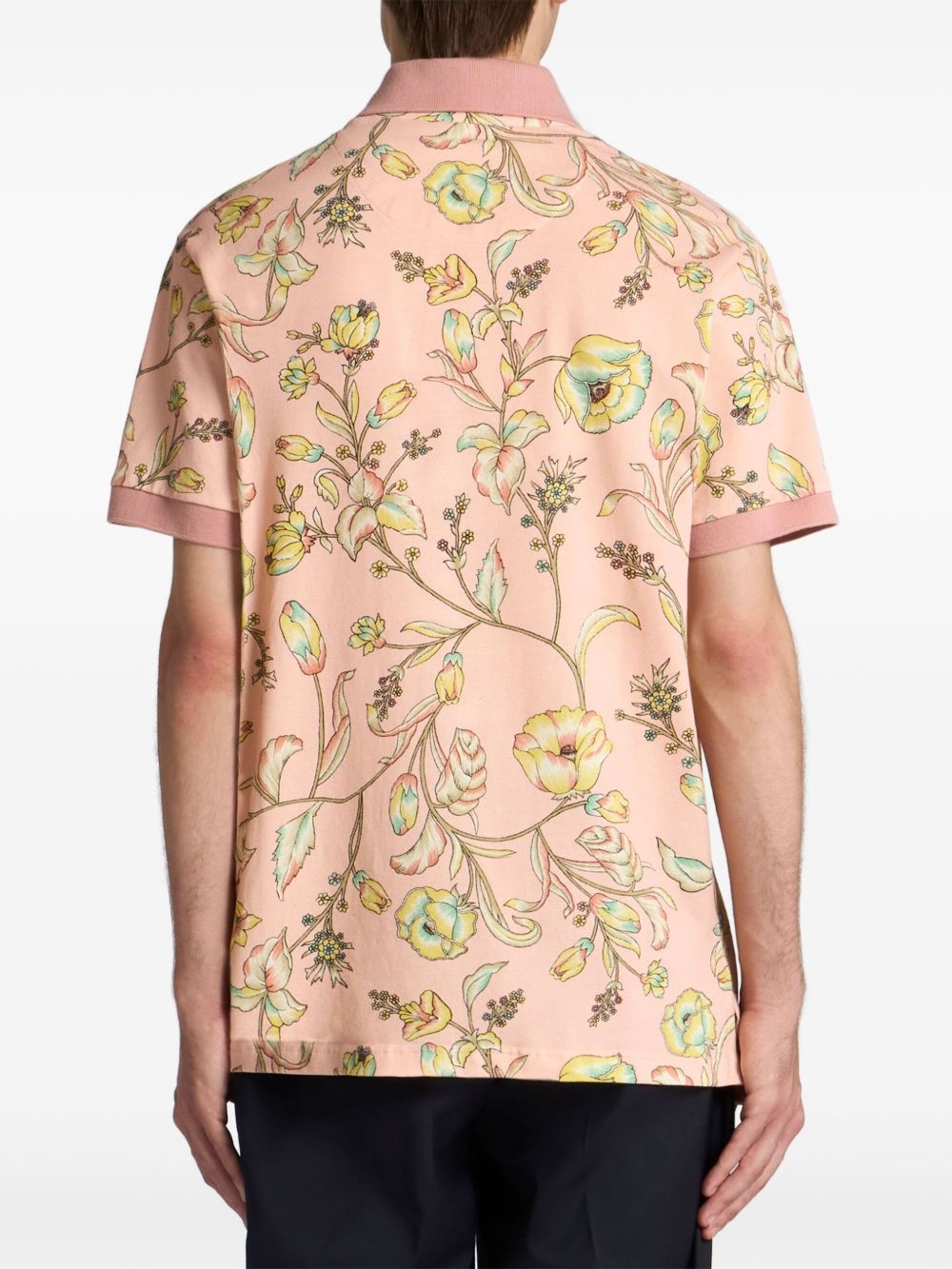 floral polo shirt - 3