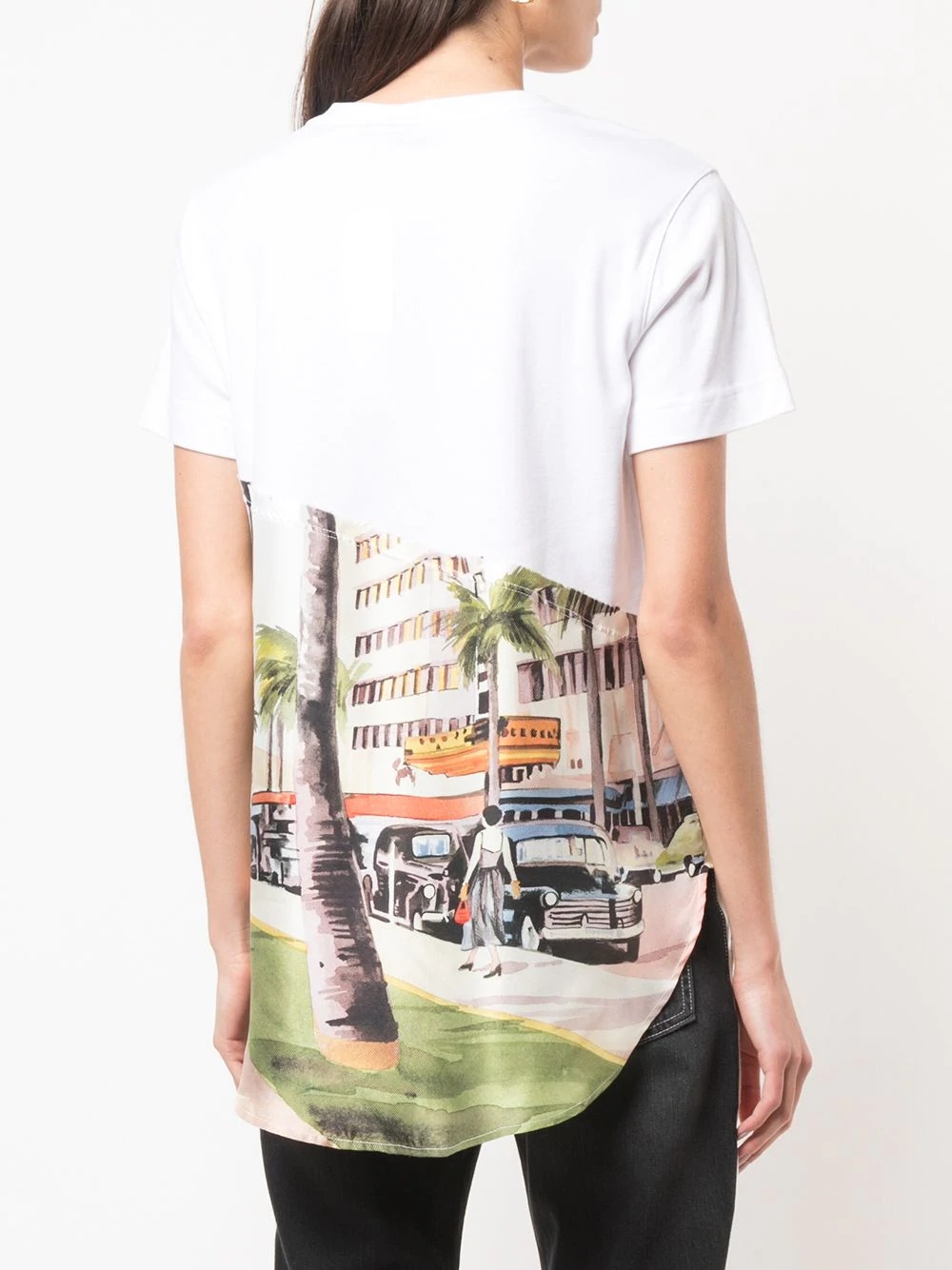 torn scenic tail T-shirt - 4