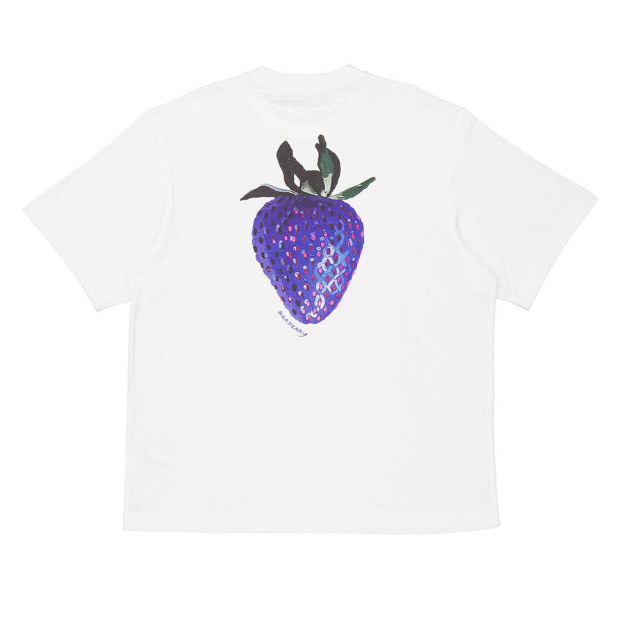 Burberry Strawberry Print Cotton T-Shirt - 2