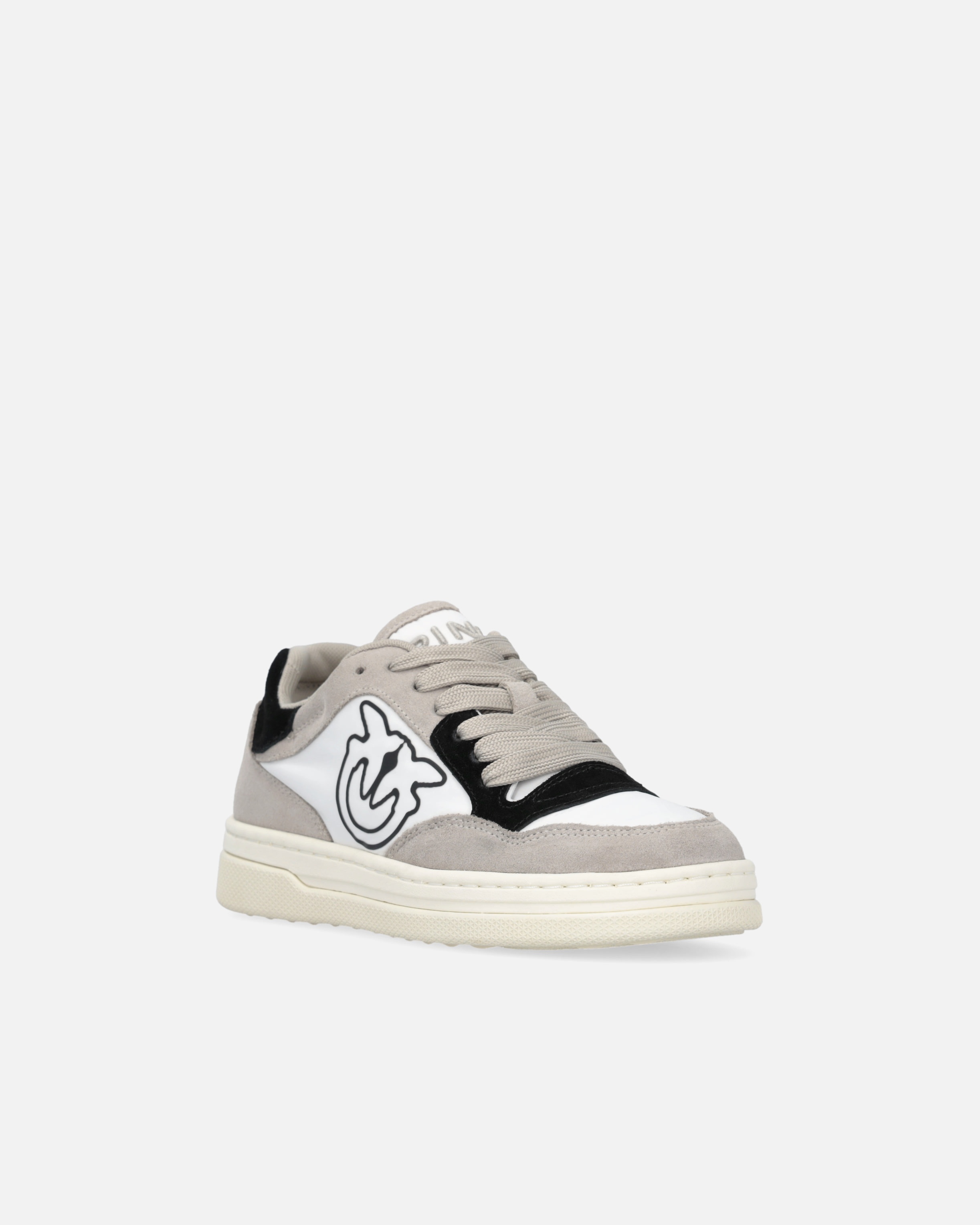 FLAT LEATHER SNEAKERS WITH CONTRASTING LOGO - 2