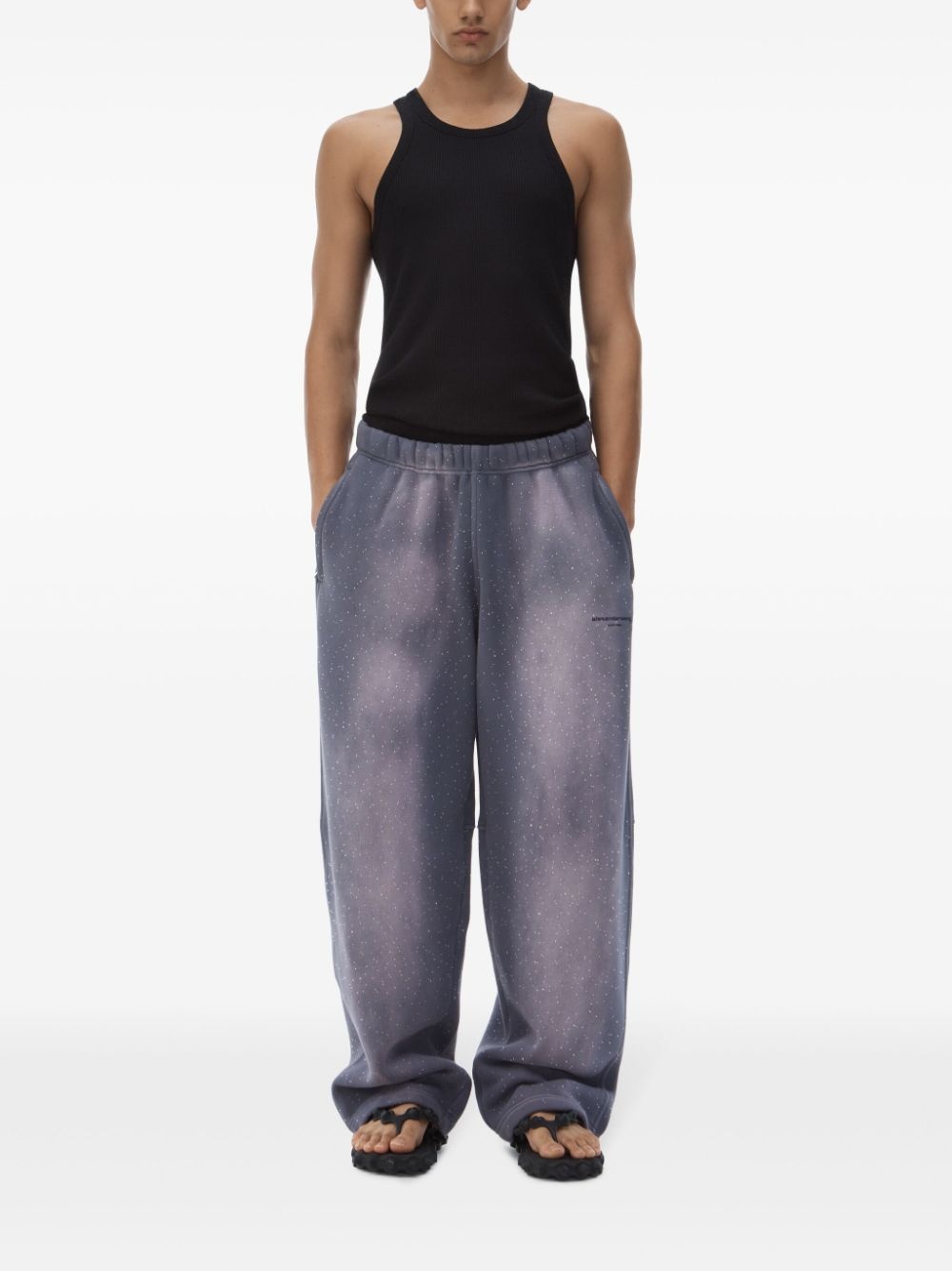space-print track pants - 2