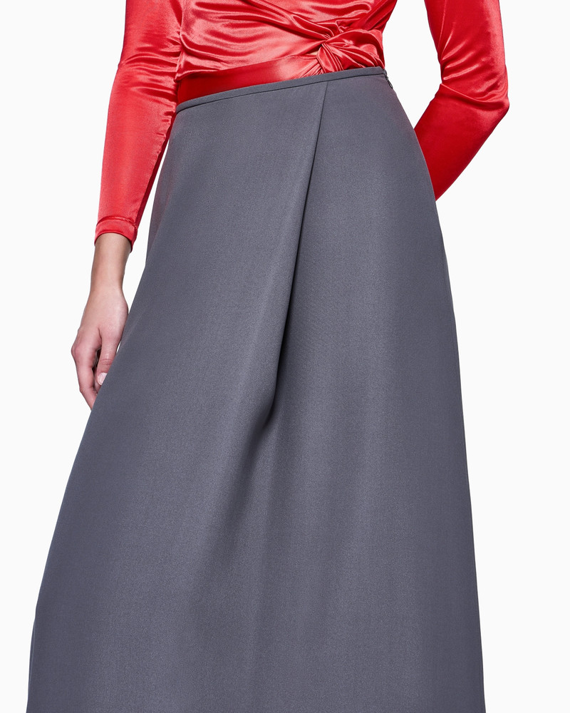 ASYMMETRICAL MIDI SKIRT IN SILK CRÊPE 5