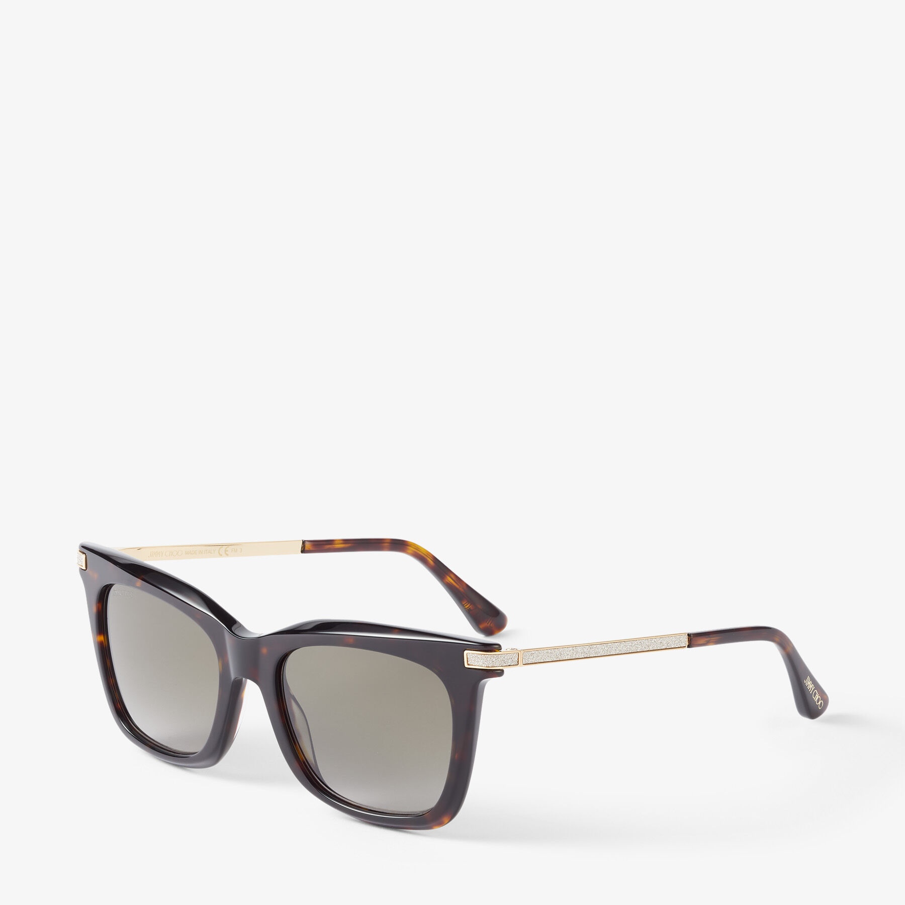 Olye/s 52
Brown Havana Square-Frame Sunglasses with Glitter - 3