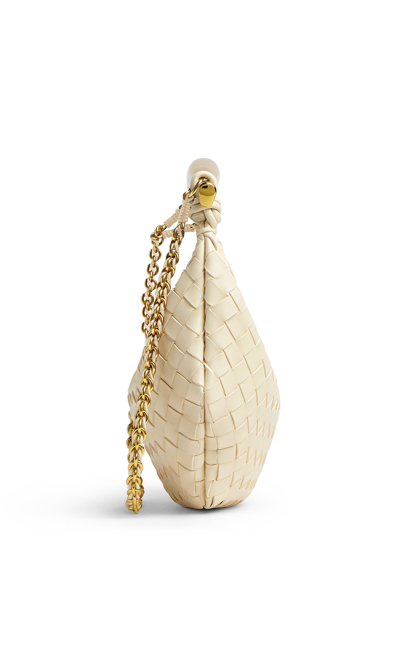 Small Sardine Intrecciato Leather Bag white - 3