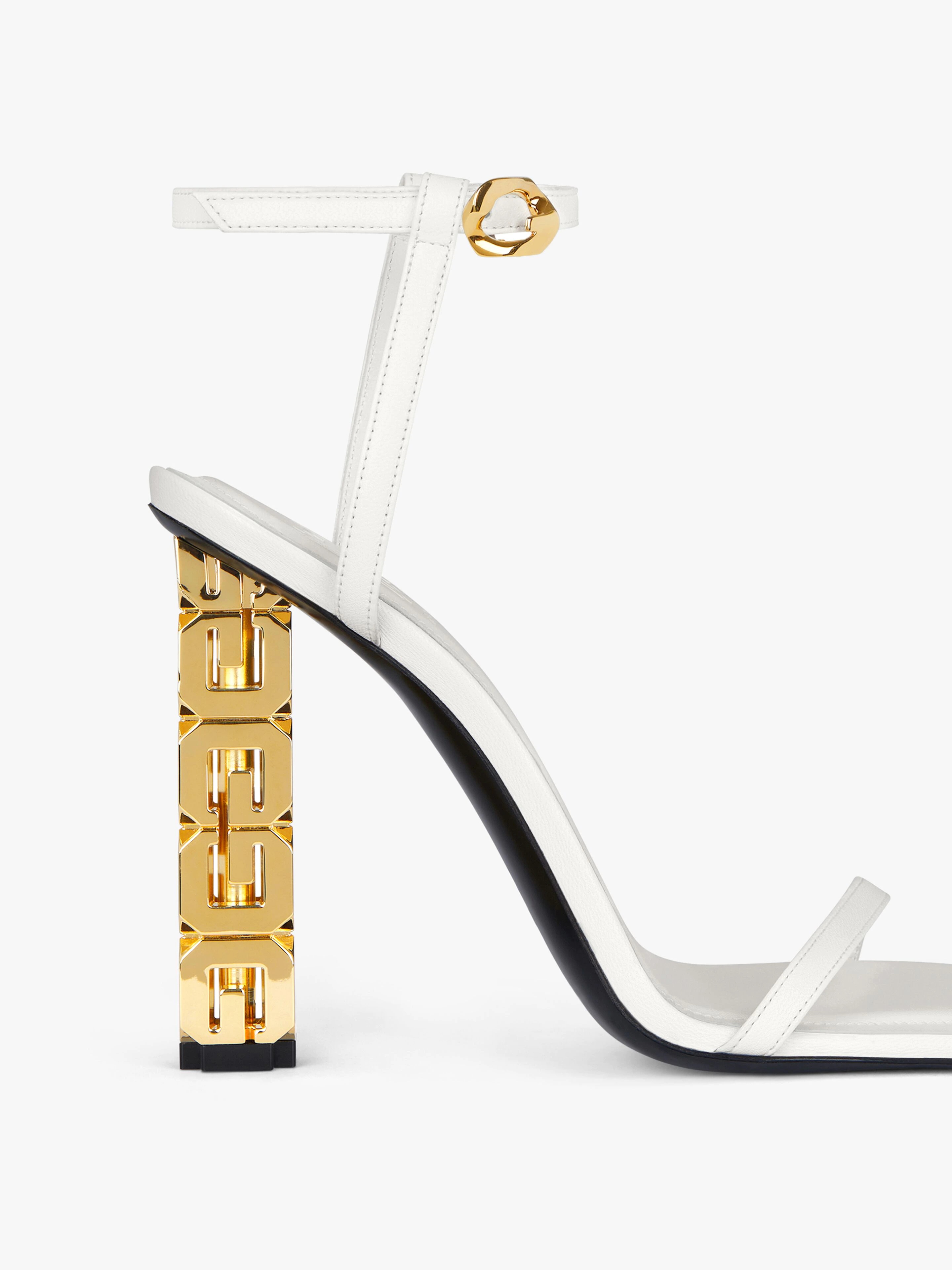 G CUBE SANDALS IN LEATHER - 5